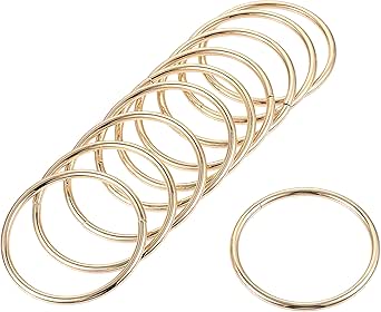 20 Anneaux Rectangulaires 20x16mm Pour Sacs Ou Ceintures - Lot De 20 Pièces En Clair Et Noir - Uxcell