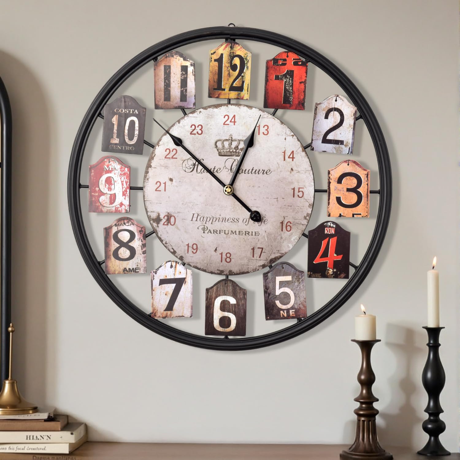 Yumyolk 60 cm Orologio da parete silenzioso, Orologio da Parete Circolare  Facile Lettura, Orologio Moderno multicolore, per camera da letto,  soggiorno, cucina, ufficio : Amazon.it: Casa e cucina