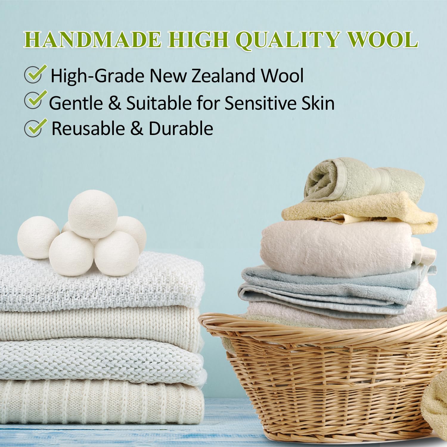 Sopito Lot de 6 Boule Seche Linge, Boules de Séchage Réutilisables, pour Séche-Linge, Réduisent le Temps de Séchage, Taille XL