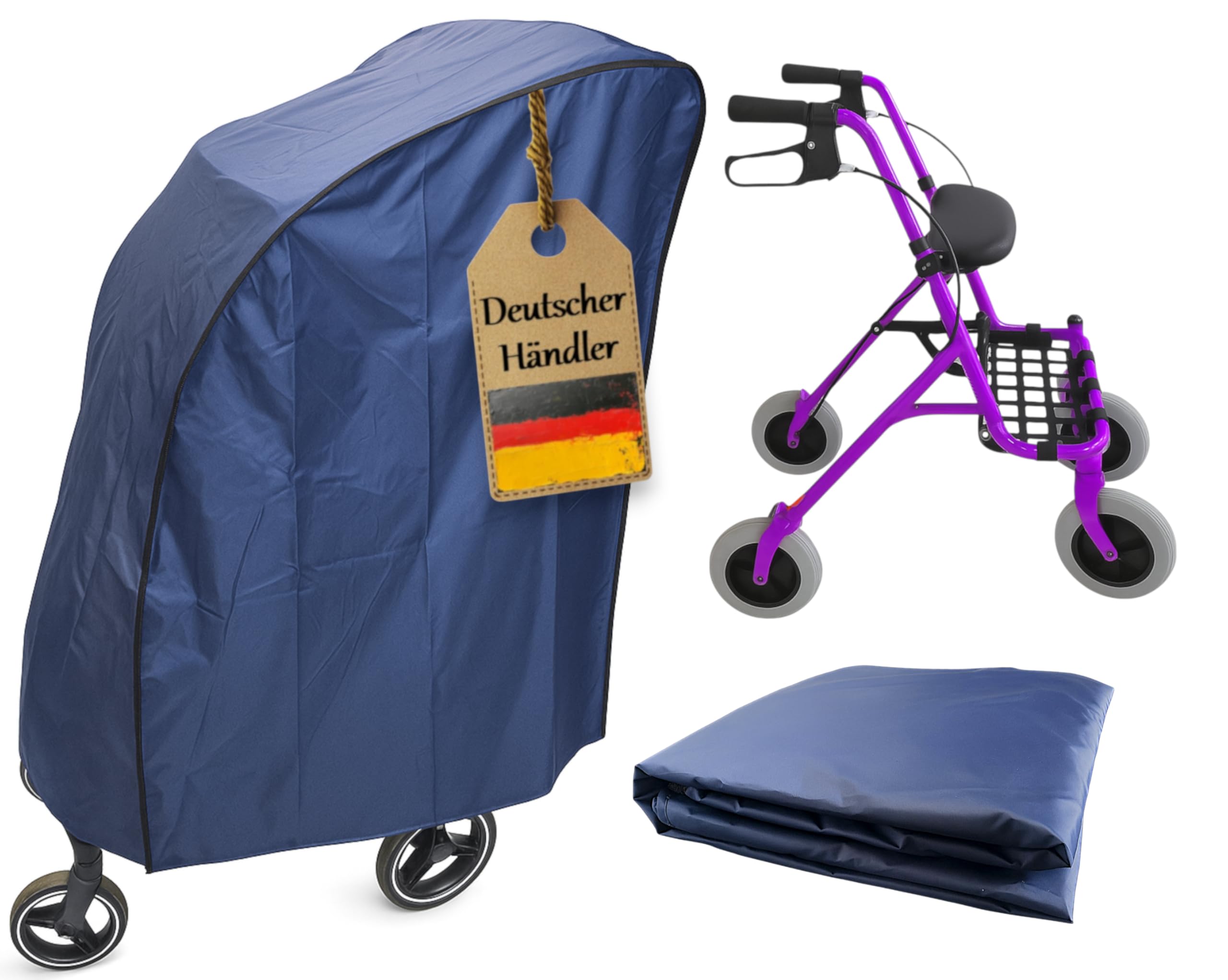 Housse de protection pour poussette FabaCare en polyester bleu nuit - 8