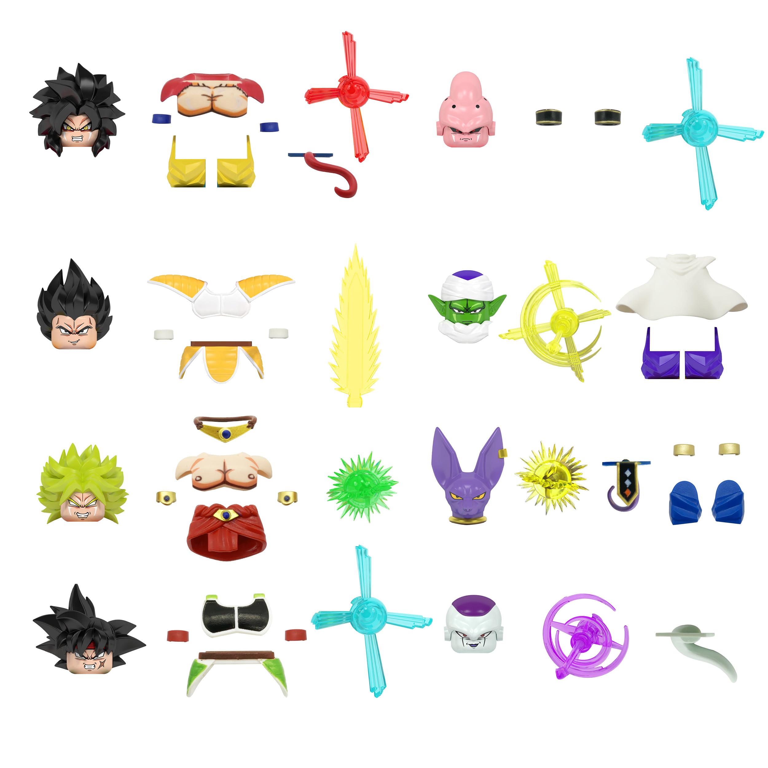 YJacuing8PCS/Set Anime Mini Action Figures Cake Cupcake Toppers Building Toys with Accessories (DB II)