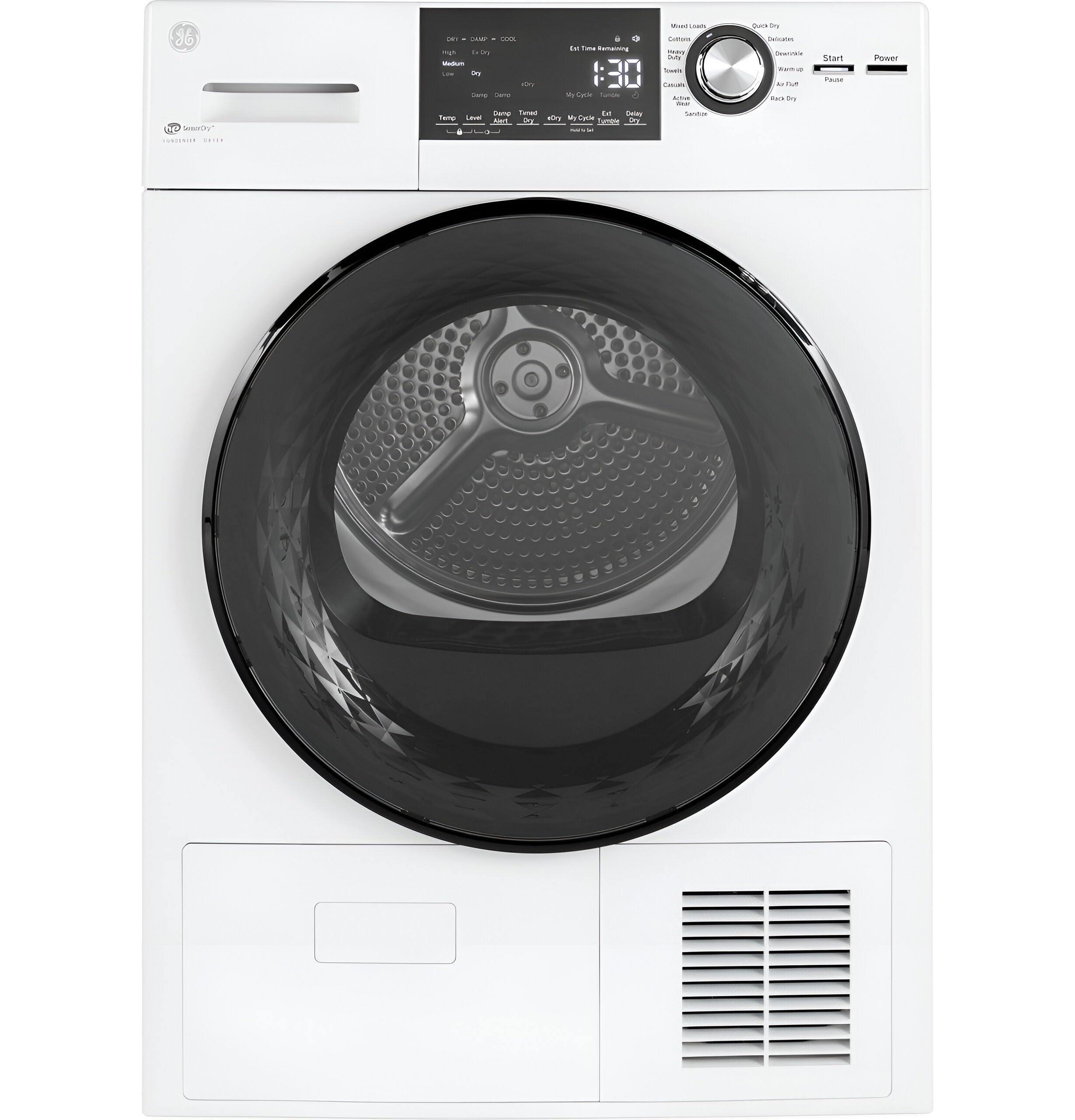Photo 1 of GE 4.1 cu. ft. 240-Volt White Electric Ventless DryerGFT14ESSMWW