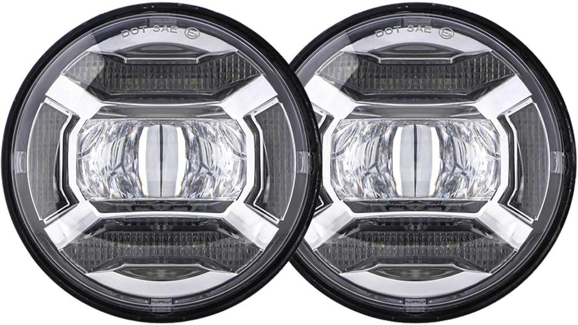 phare de moto Phares additionnels pour Electra Glide Pour Ultra Limited FLHTK 2010-2016 (1 paire 4 5 pouces) - Feux antibrouillard/feux auxiliaires/phares à LED