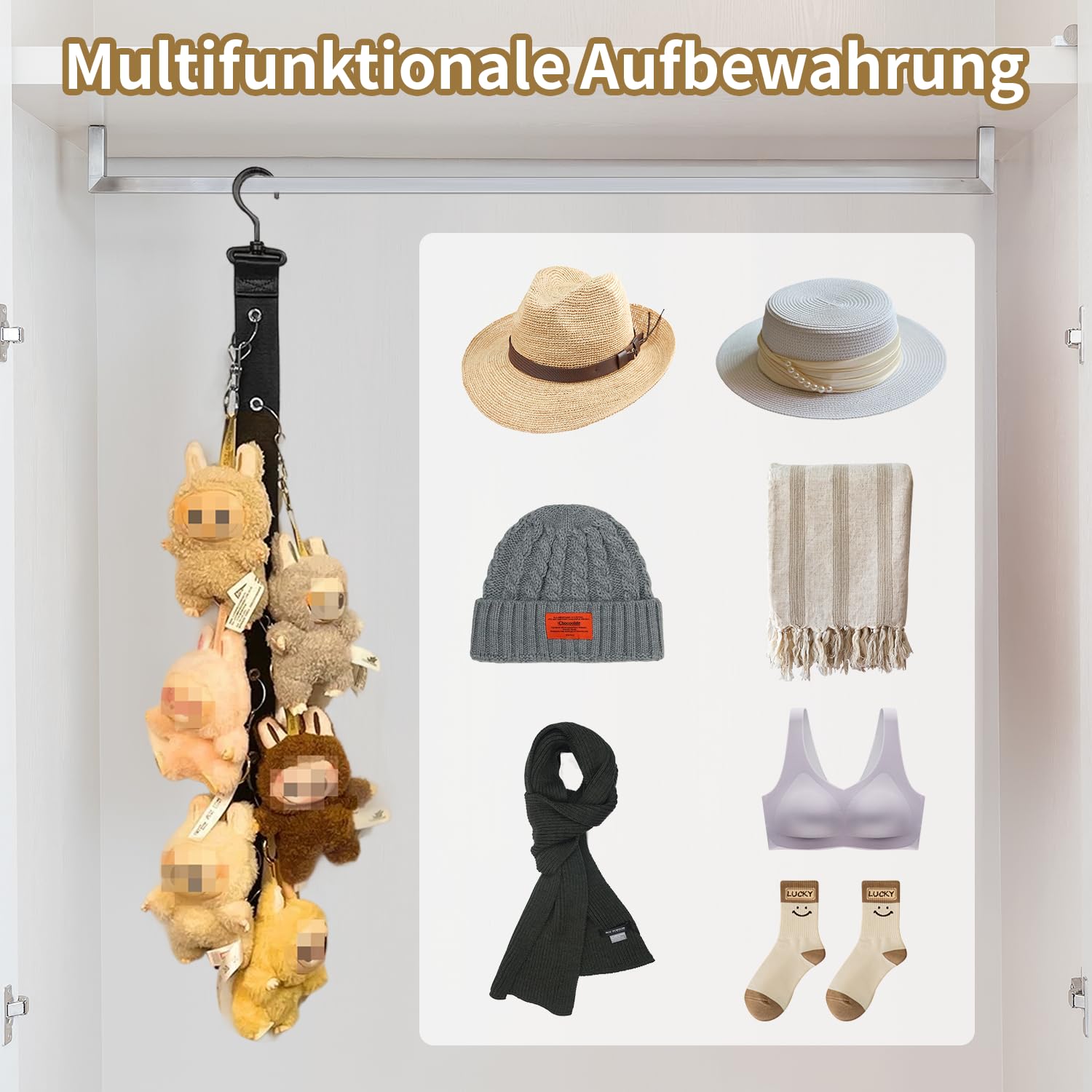 2er Pack Stofftier Aufbewahrung, Hängende Kuscheltier Aufbewahrung Aufbewahrung Kuscheltiere mit 8 Klammern für Puppen, Plüschtiere, Mützen & Deko für Spielzeugaufbewahrung Kinderzimmer, Schwarz