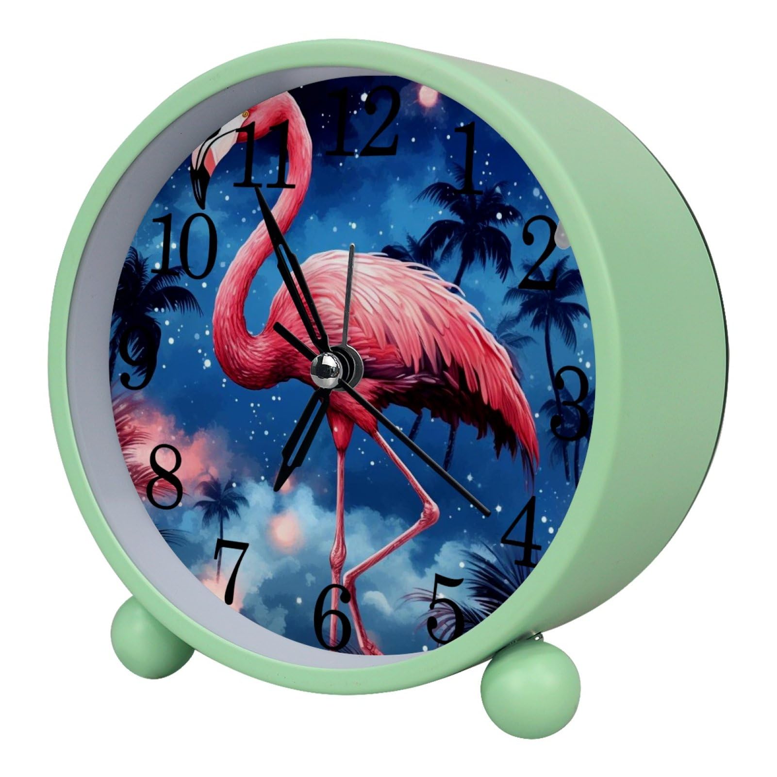 etoenbrc Battery Operated Clock Slient Plastic Table Clock Battery Operated Bedside Alarm Clock with Light for Bedroom Living Room(Color349)