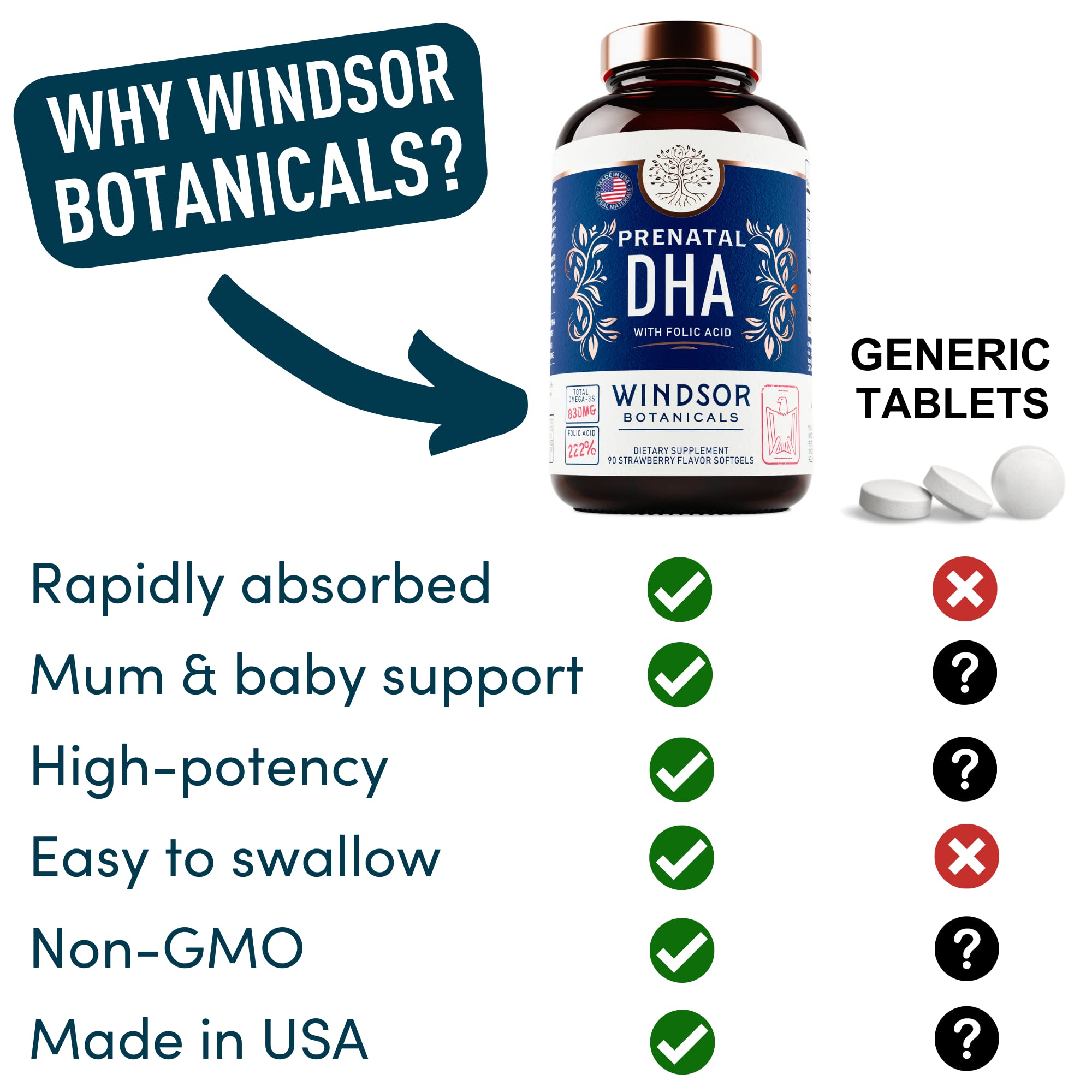 Buy Prenatal DHA with Folic Acid Fetal Development and Pregnancy