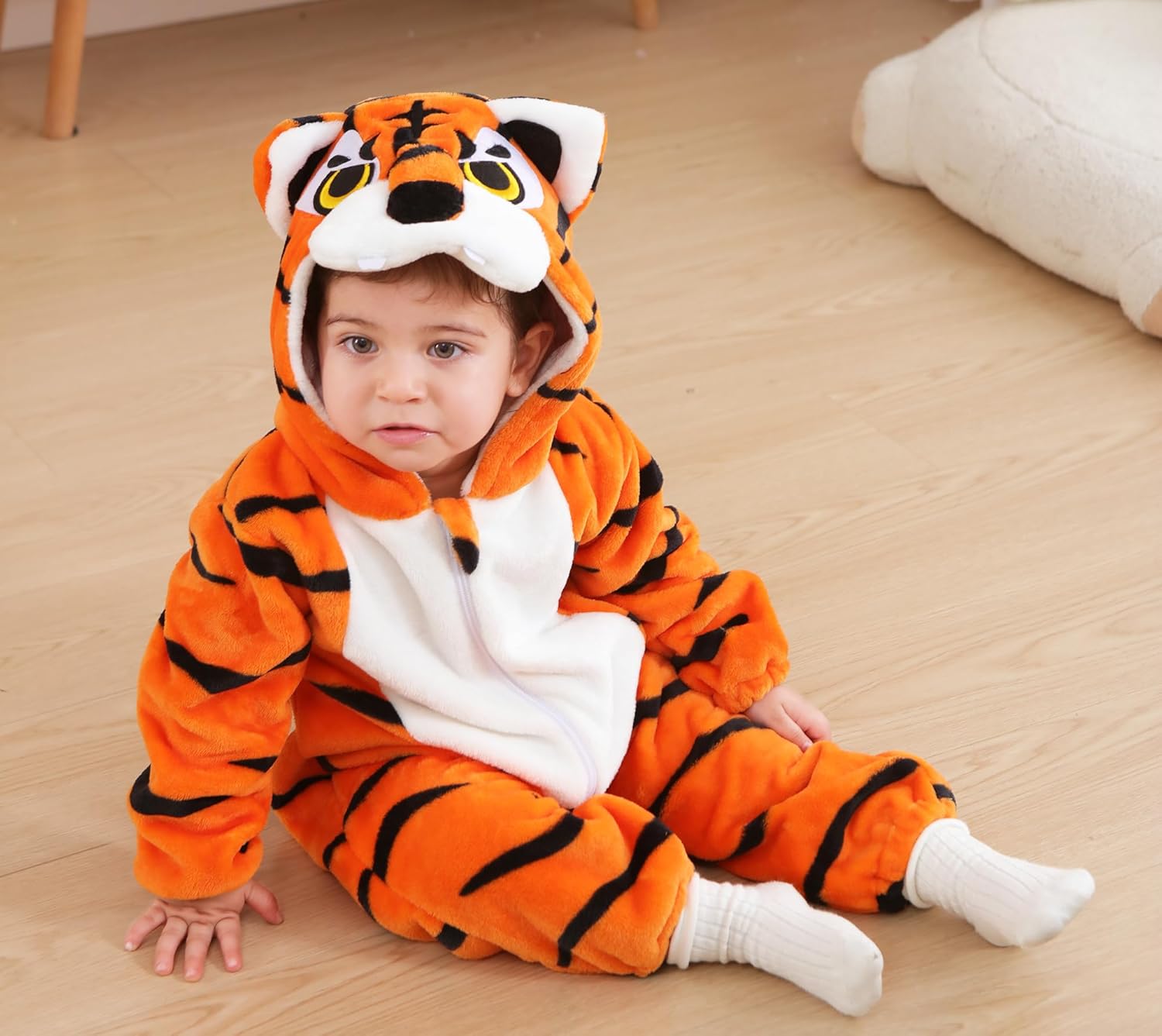 CuteOn Toddler Halloween Costume Onesie Cosplay Romper Christmas Infants Baby Costume Tiger 3Months-4Years - Image 3