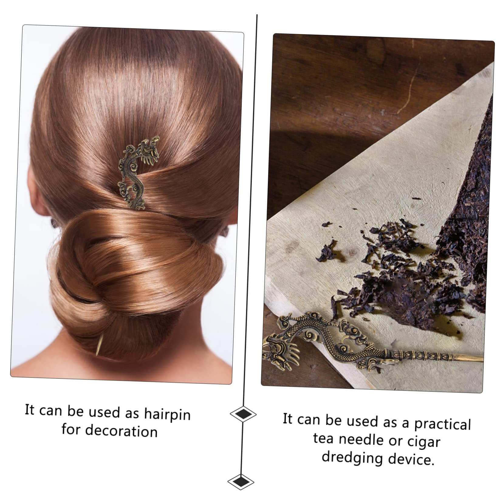 MAGICLULU 6 Stk Handarbeit Teenadel Vintage Haarnadel Haarspangen für Mädchen elegant frisierumhang Tiara Haarklammer Haarnadel Teenadel Messing Kristall Haarstock Antiquität