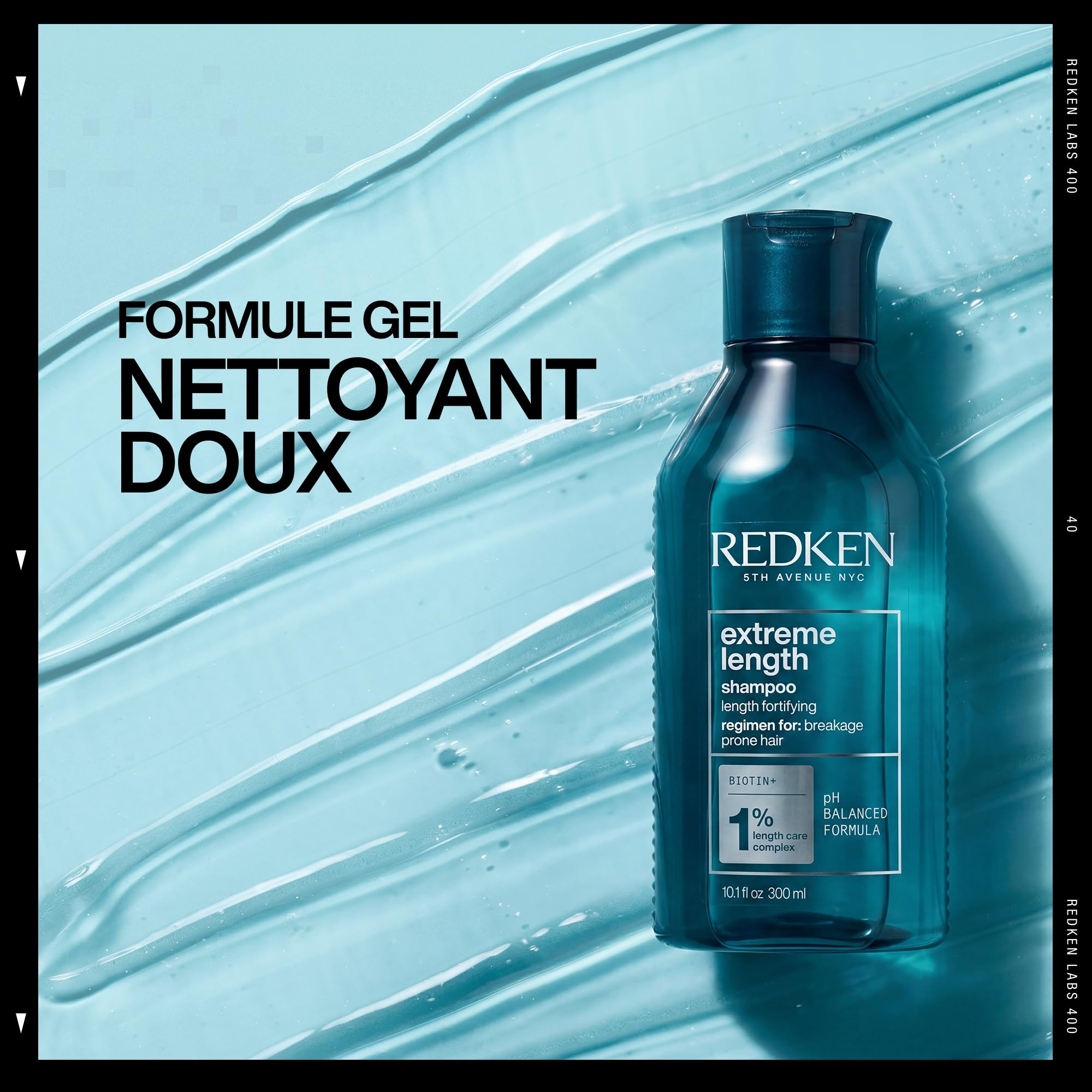 Redken Extreme Length E3460800 Szampon, Przezroczysty, 300 ml