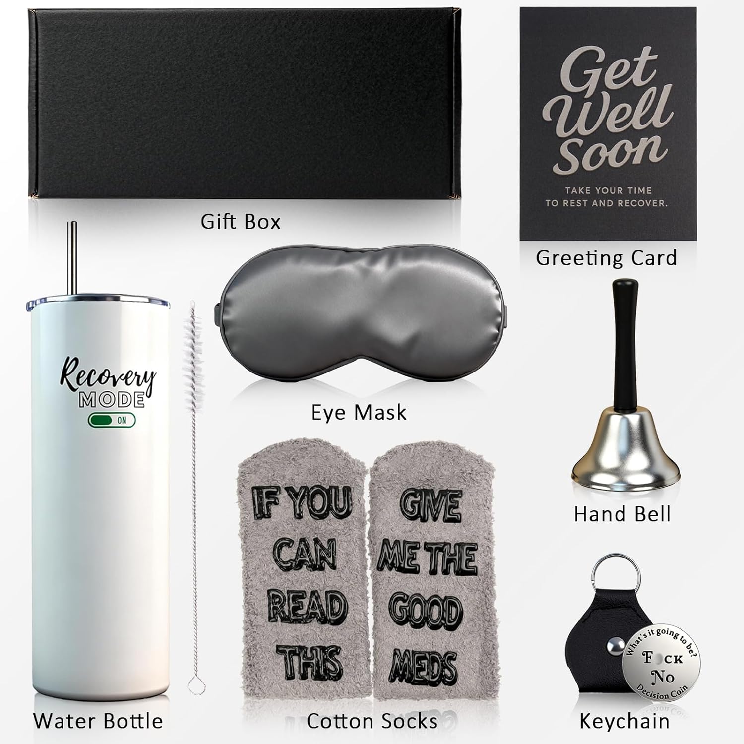 Funny Get Well Soon Care Package for Women and Men, Recovery Mode Gift Box After Surgery, Chemo, or Hospital Stay, Thinking of You Basket for Friends and Patients,with 20oz Cup - Image 2