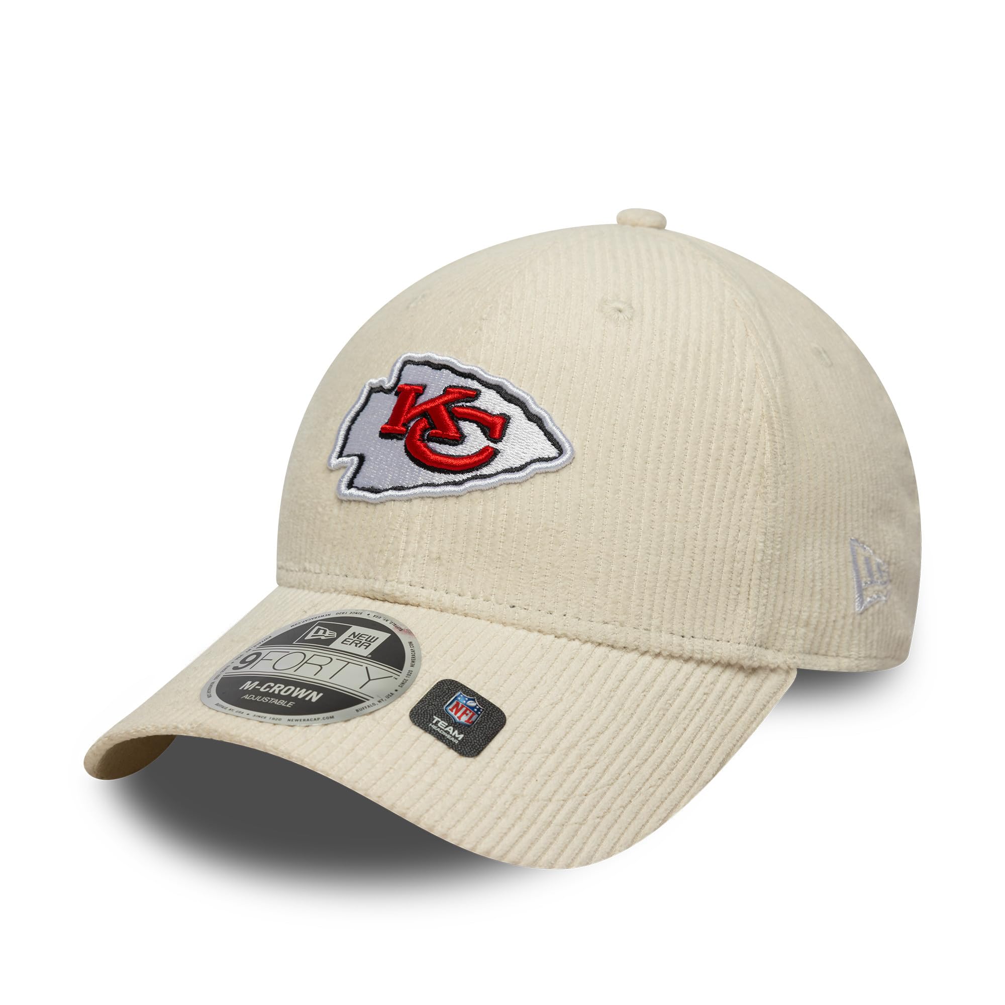 New Era Adult's 9Forty Cord NFL Kansas City Chiefs Baseball Cap Hat Light Beige