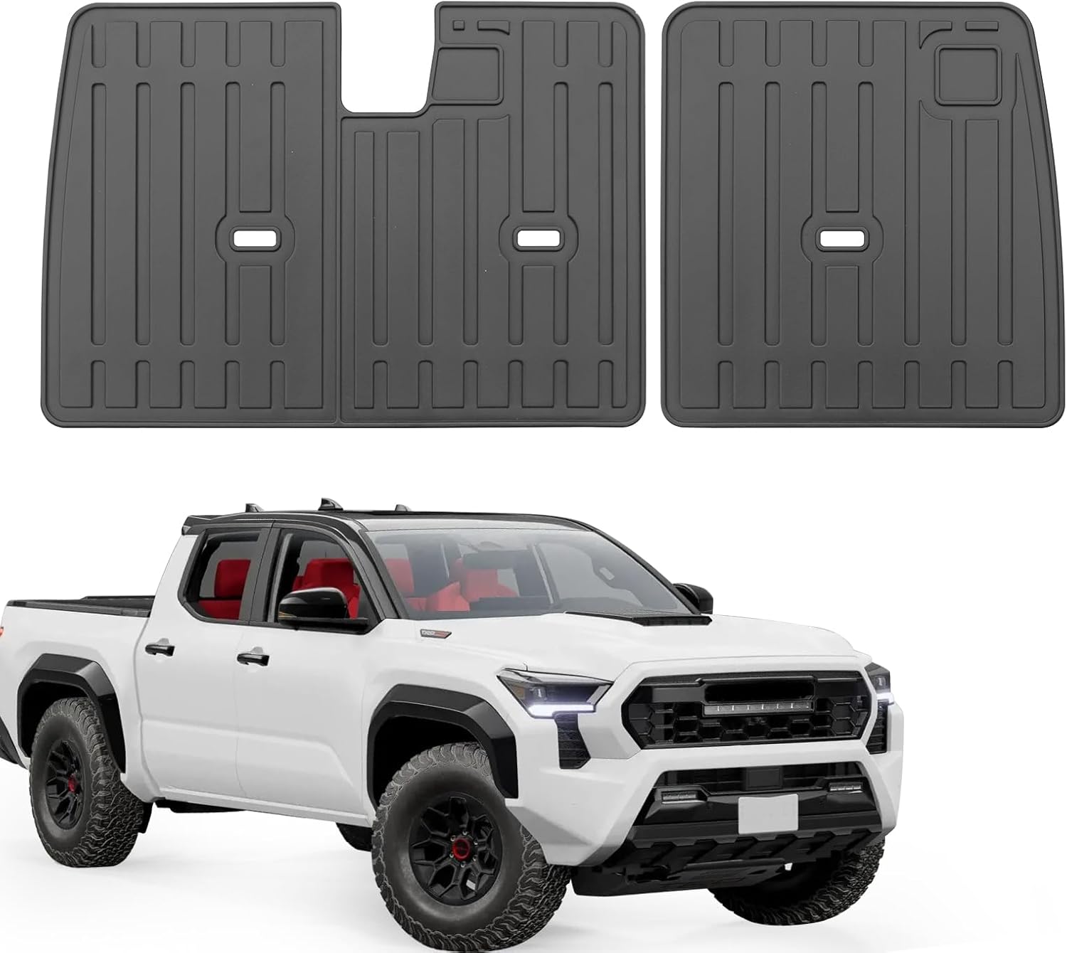 Custom for 2024 2025 2026 Toyota Tacoma Double Cab Rear Seat Backrest Mats All Weather TPE Protection Mat for Tacoma Double Cab Accessories (for 2024-2026 Toyota Tacoma Double Cab)