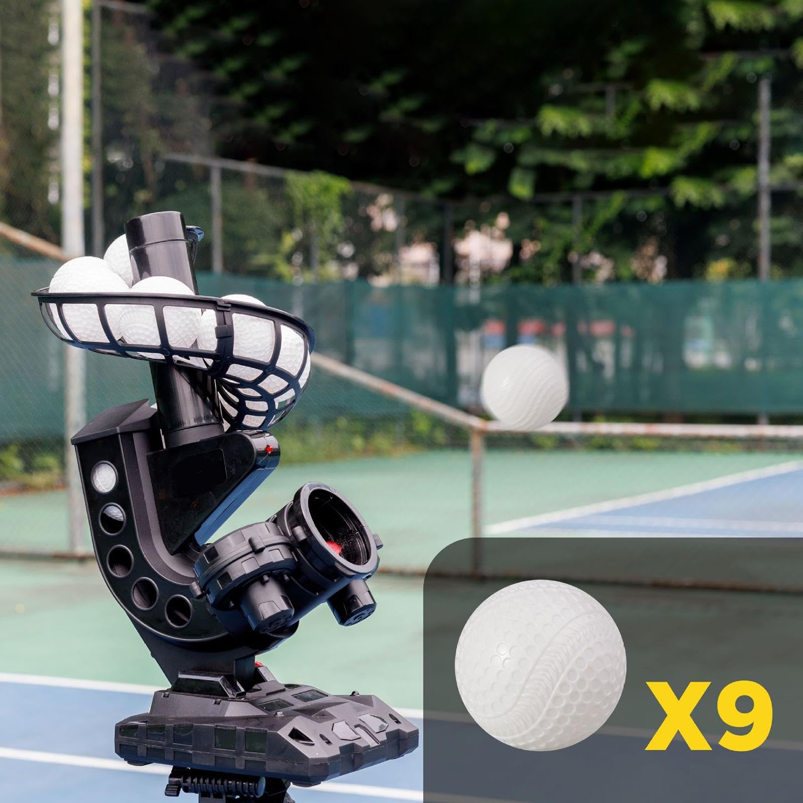 Oshhni Máquina lanzadora de béisbol portátil para práctica de bateo y fildeo en Interiores y Exteriores.