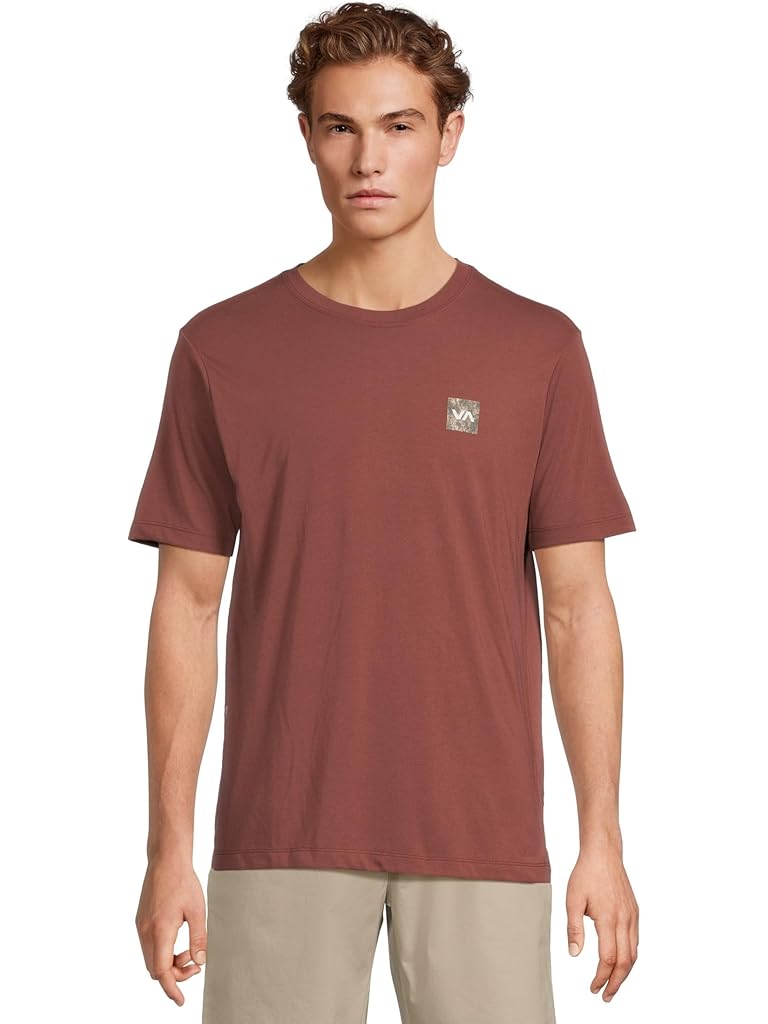Brown RVCA 2X Short Sleeve Tee