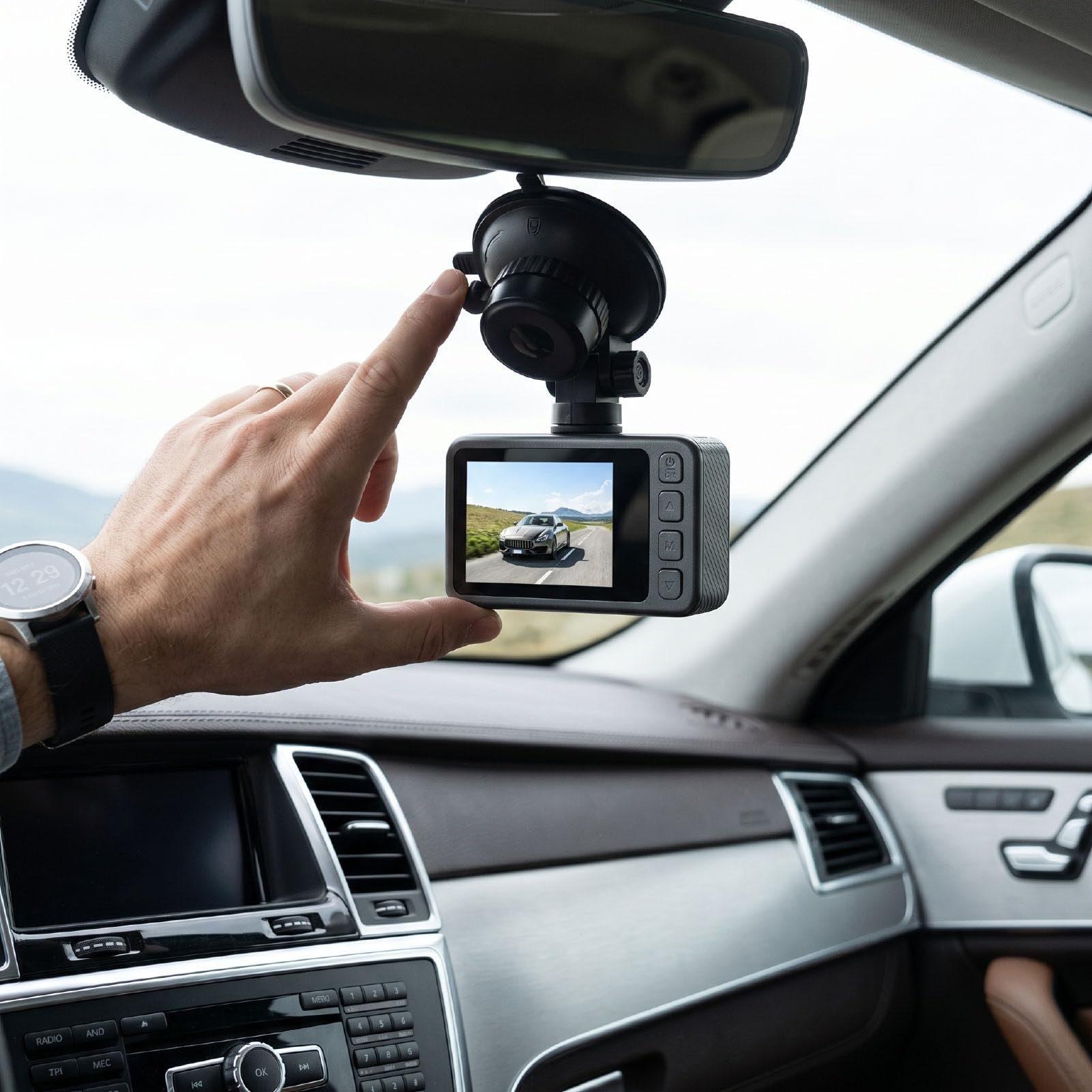 Dash Cam 4K con WiFi Integrato, Registratore Videocamera Cruscotto Anteriore Posteriore, Controllo APP, Visione Notturna, Grandangolo 150°, Sensore G, Registrazione in Loop