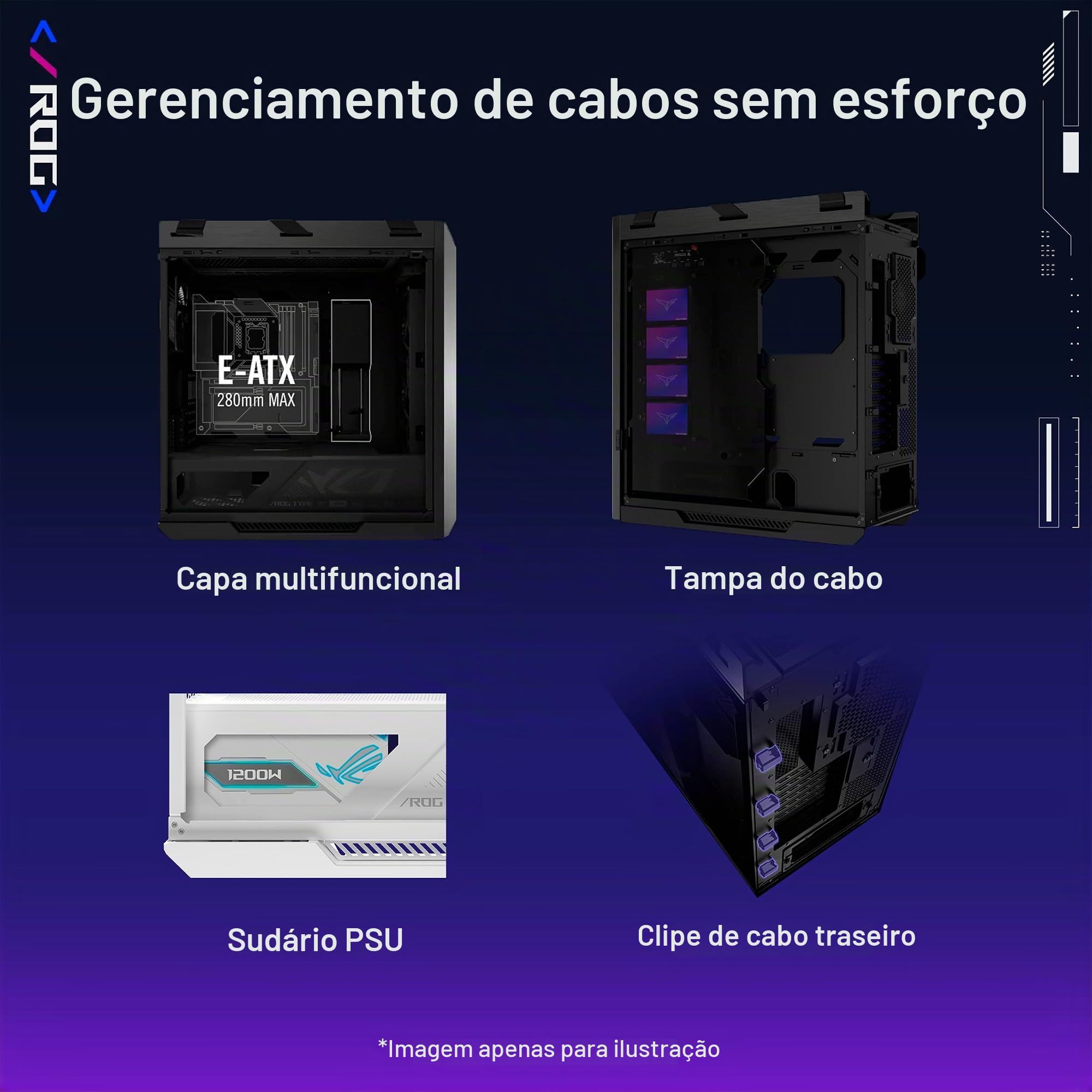 ROG Strix Helios II GX601S Preto SIOC configuração antecipada