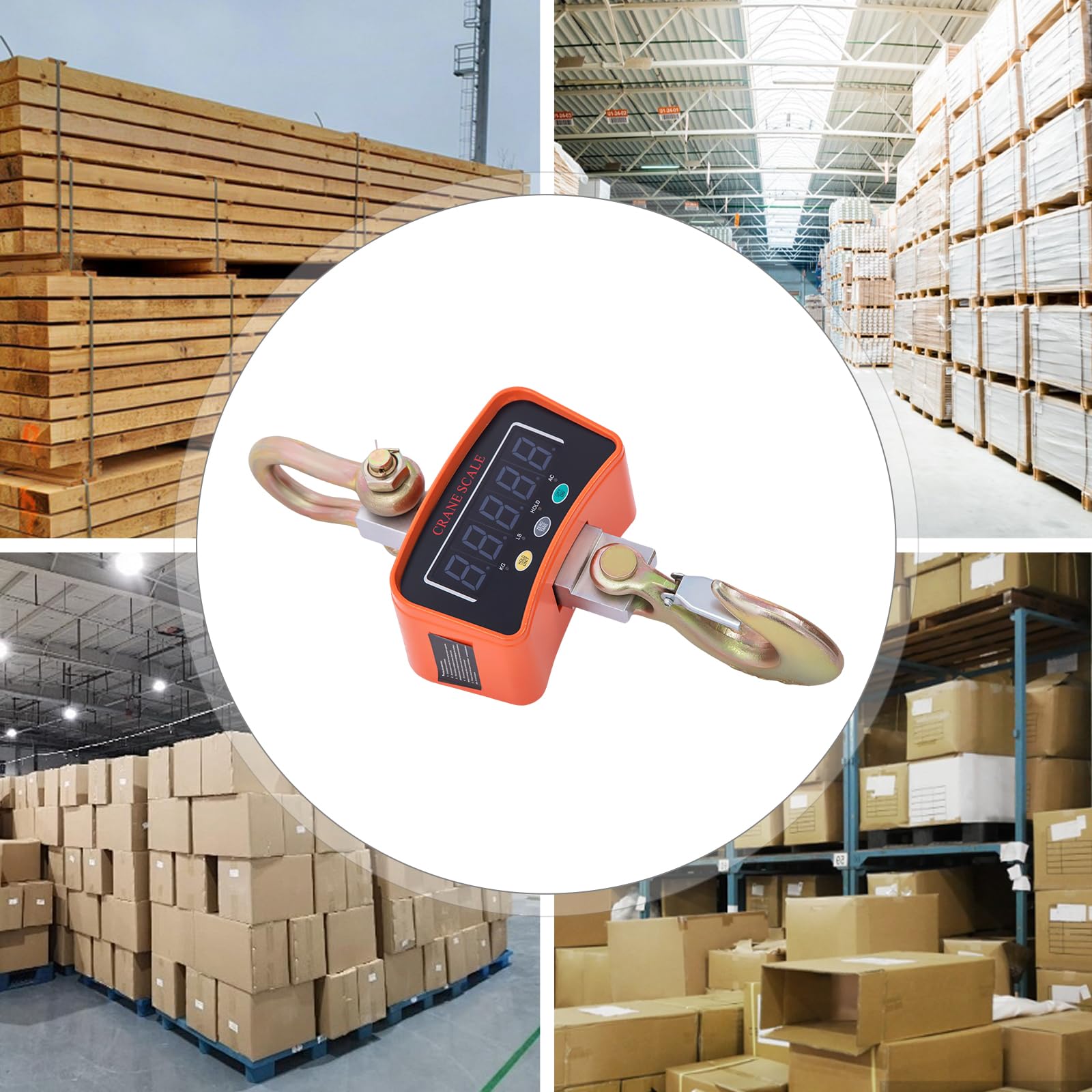 Báscula de grúa, báscula colgante de peso digital, báscula electrónica portátil, pesaje diario, fábricas, talleres, obras de construcción, rescate u otros trabajos pesados