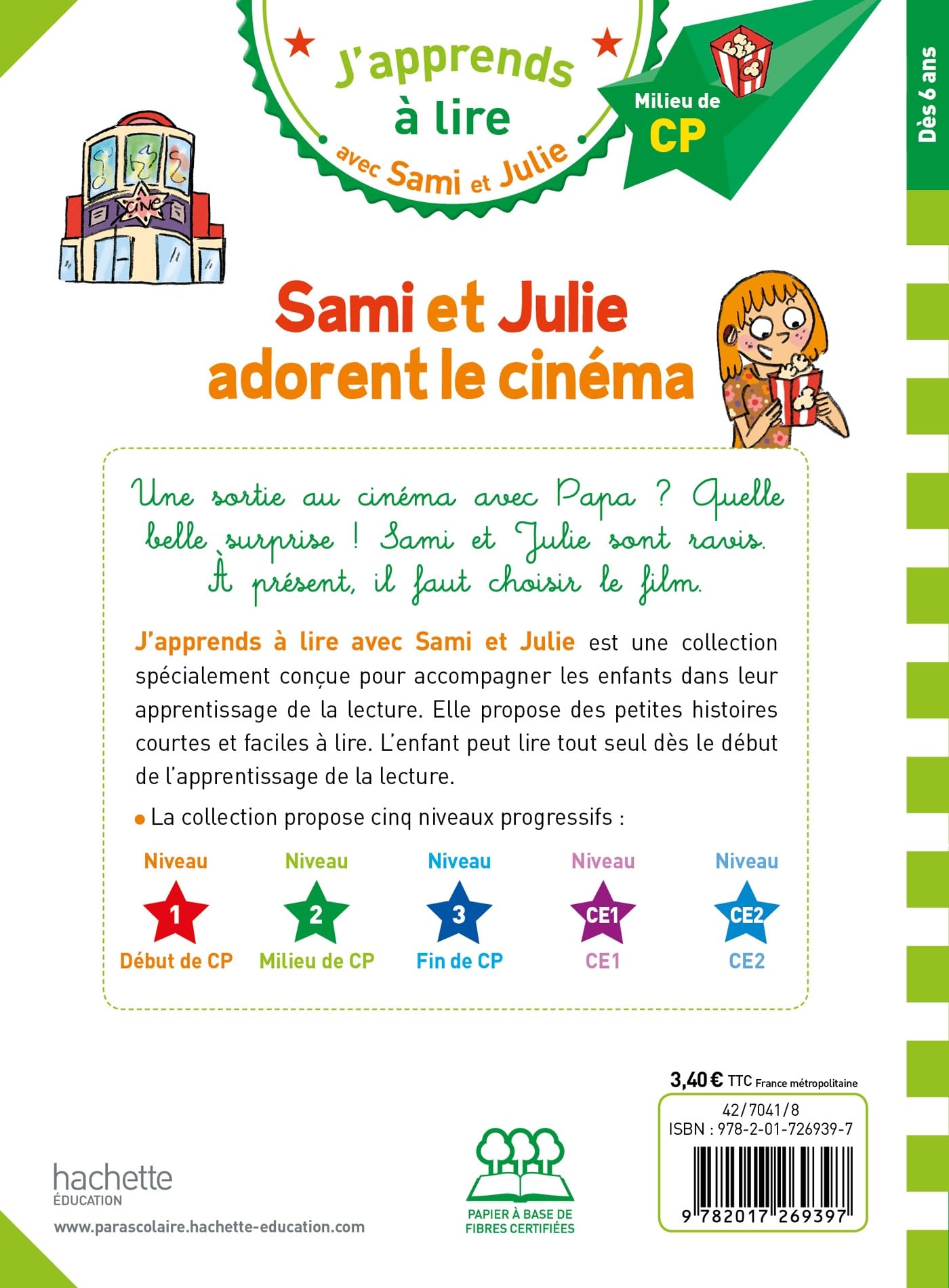 Sami et Julie CP niveau 2 Sami et Julie adorent le cinéma: Milieu de CP