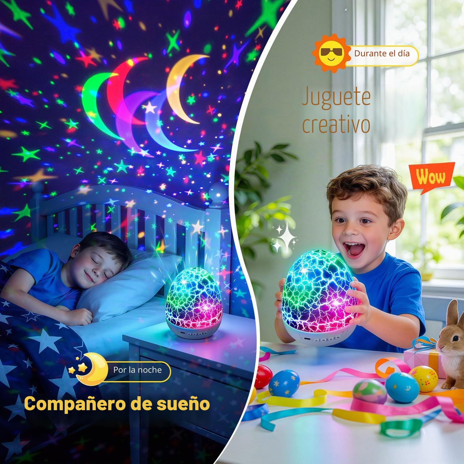 Staryou Proyector Estrellas Infantil,15 Música y 3 Temas Luz Nocturna Infantil,Luz Bebe Nocturna,Dinosaurios Juguetes con Control Remoto,3 Niveles de Intensidad y Temporizador,Juguetes Infantiles 0-6