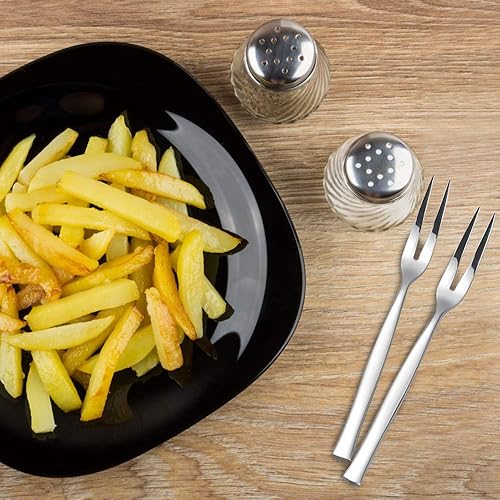 Miniatura 3 de Stainelss - Tenedor para carne de dos puntas, acero inoxidable, 6 piezas