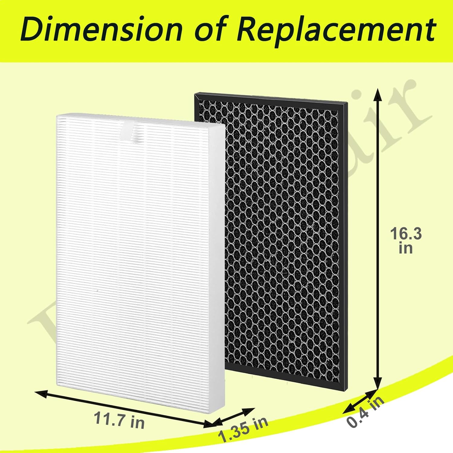 2 Set XQ True HEPA Replacement Filter Compatible with Winix XQ and XQ Pro Tower Air Purifier, Item#1712-0089-01-0101-02, Air Clean Dust Filter - Image 5