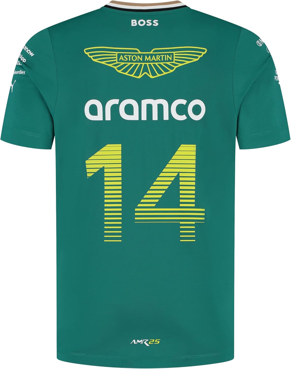 Aston Martin F1 2025 Fernando Alonso Team Tshirt for Men Green - Image 4