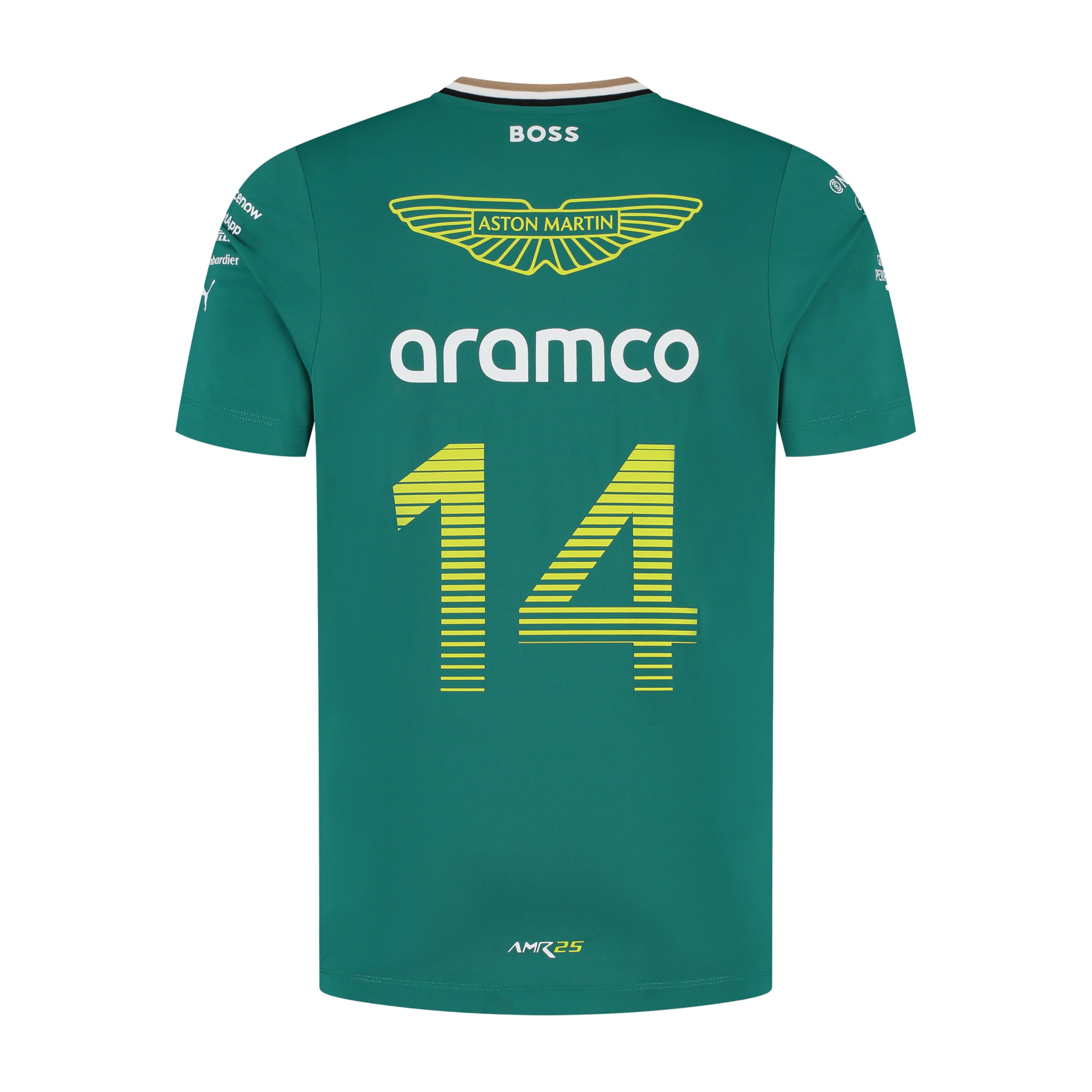 Aston Martin F1 2025 Camiseta del Equipo de Fernando Alonso para Hombre