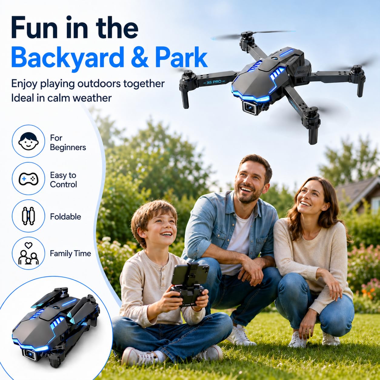 Dron con Camara 1080P para Niño y Adultos RC Quadcopter con Motor sin Escobilla Drone FPV para Principiantes con 30min de Vuelo/Altitud Retención, Juguete para Niño Regalos Cumpleaños (Grey)