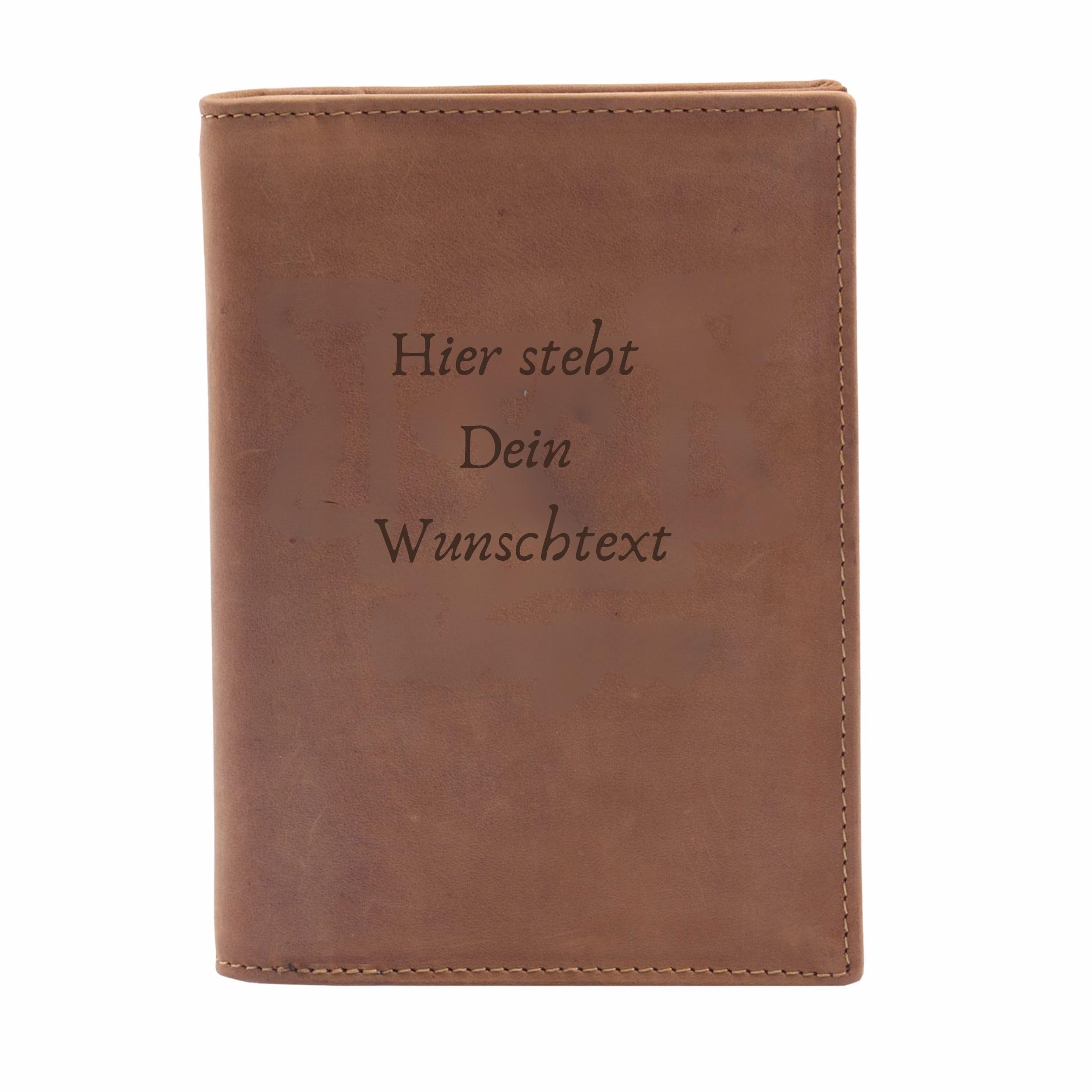 Ausweistasche personalisiert I Echt Leder Braun I Vintage Dokumentenmappe Hochformat I 6 Klarsichtfächer I handgefertigt