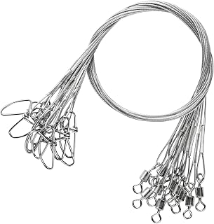 Atibin High Strength Fish Leader Saltwater Line Snap Fishing Leaders Freshwater Stainless Steel Wire Leaders Lures White Nickel