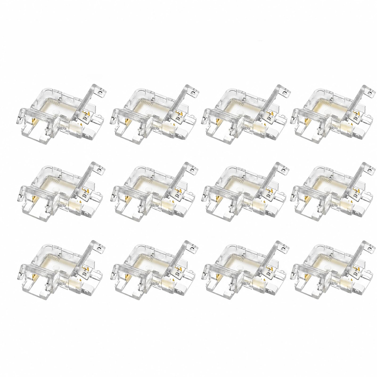 12 Stück COB-LED-Anschluss, 2 Pins, LED-Streifenverbinder, 8 mm, L-Eckverbinder, ohne Löten, für COB-LED-Streifen, Schnellkupplung für Lichtstreifen, einfache Installation, Büro und Beleuchtung