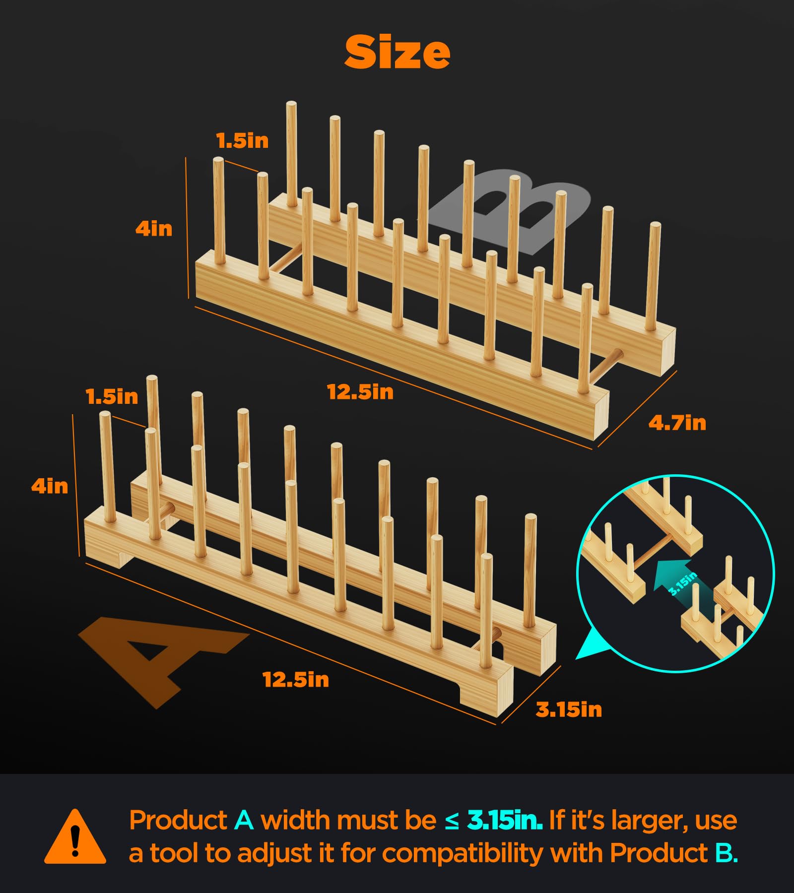 Escurridor de platos, juego de 2