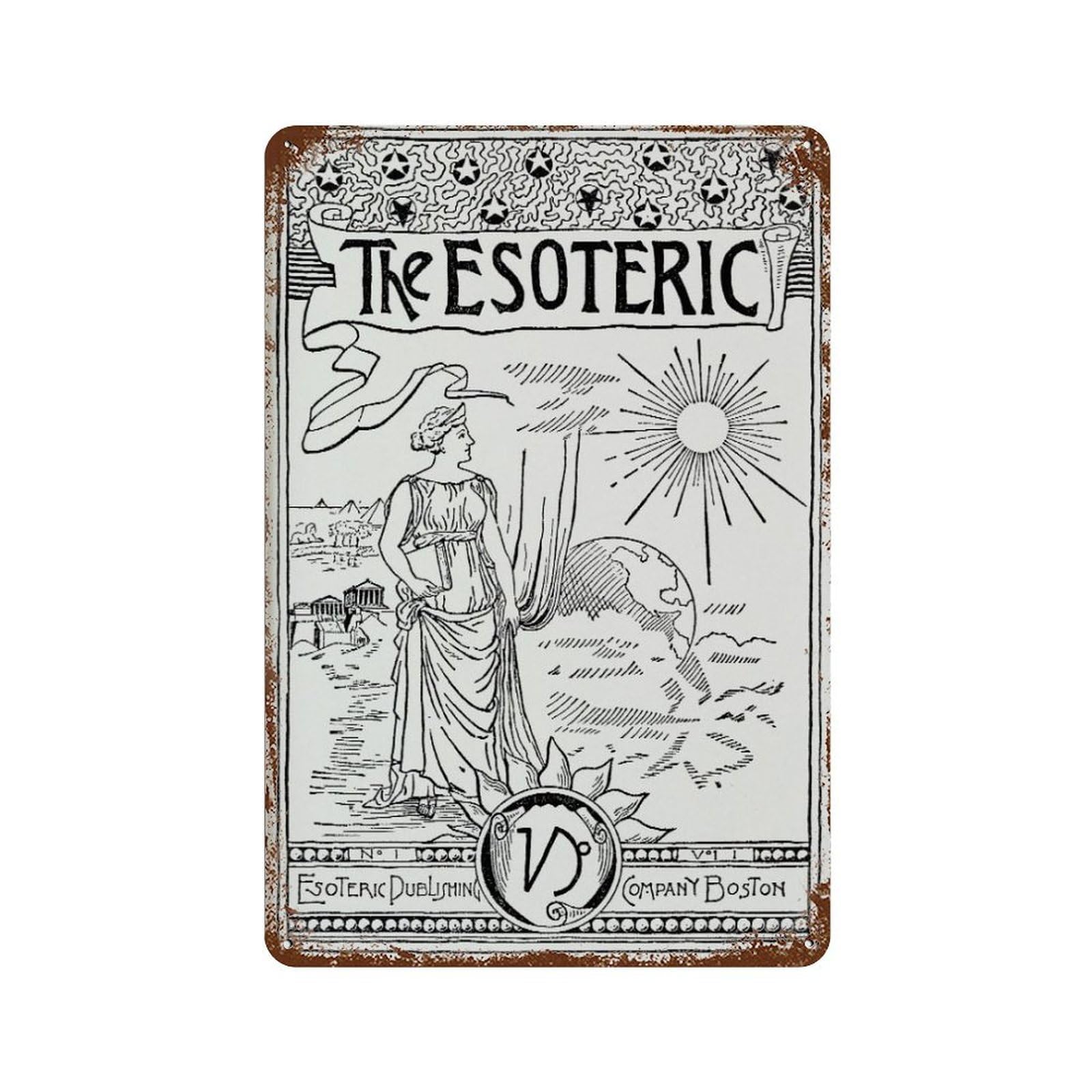 xiaoxiaoshen Vintage Esoteric Woman Portrait Occultism Wall Decor Art Metal Tin Poster Modern Home Decor Art Home Bar Shop Decorations Vintage Sign 30x20cm