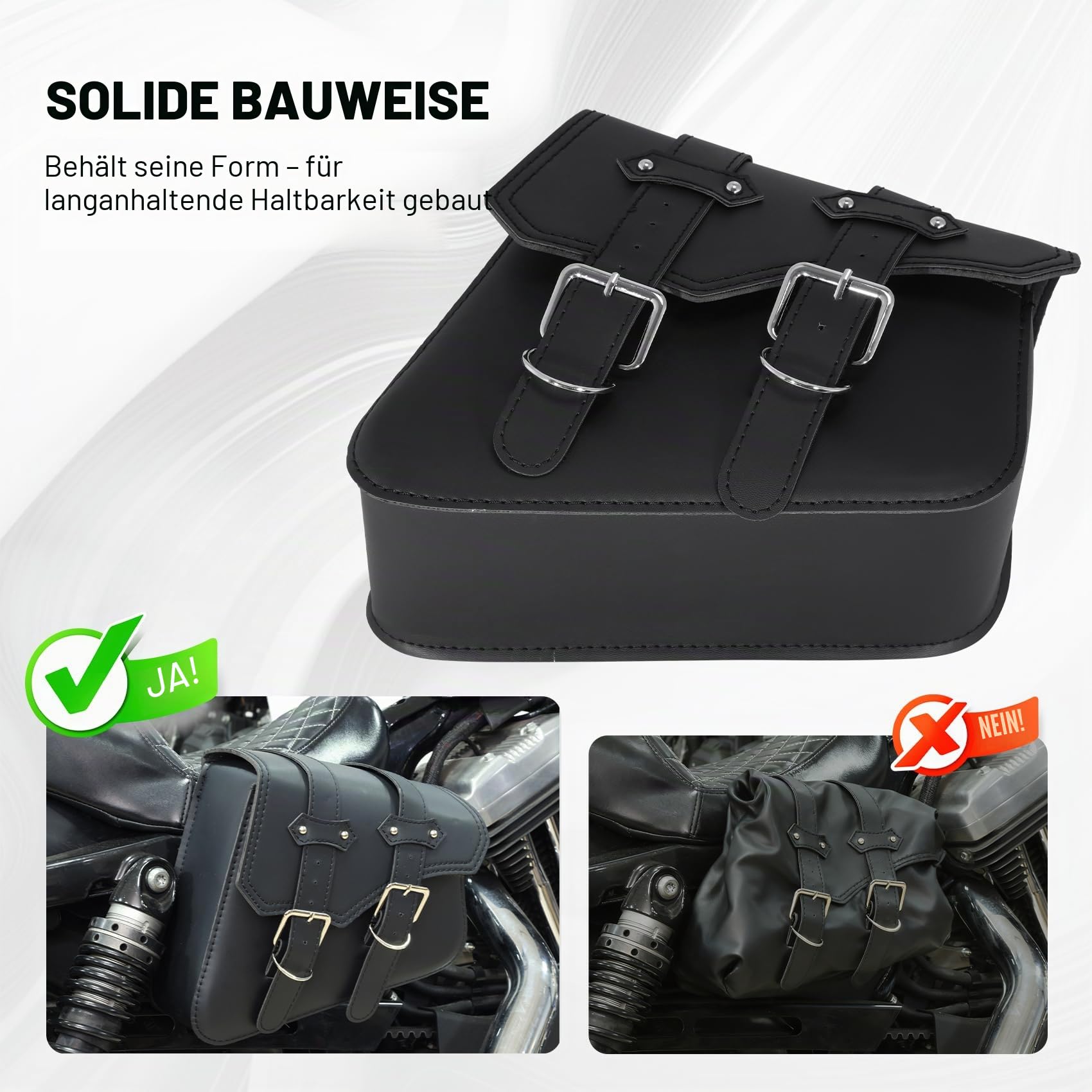 TCMT Motorrad-Satteltaschen, seitliche Werkzeugtasche, Gepäck, passend für Harley Sportster XL883 XL1200