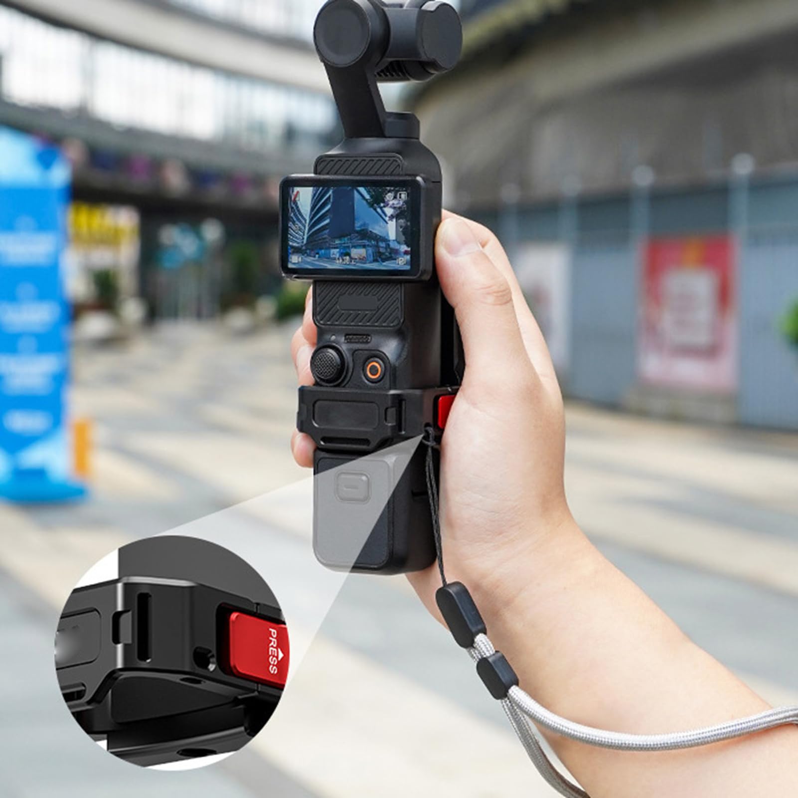 Bewinner Supporto Magnetico per Fotocamera 3, Morsetto Adattatore in Lega di Alluminio con Forte Ventosa Magnetica, Supporto a Sgancio Rapido per Accessori Action Camera, Foro per Vite da 1/4 di