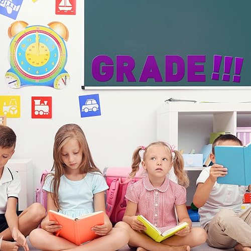 Vista 32 de Seajan 184 letras de vinilo grandes de 6 pulgadas, letras grandes del alfabeto, números y símbolos, autoadhesivas, extraíbles para aula, ventana