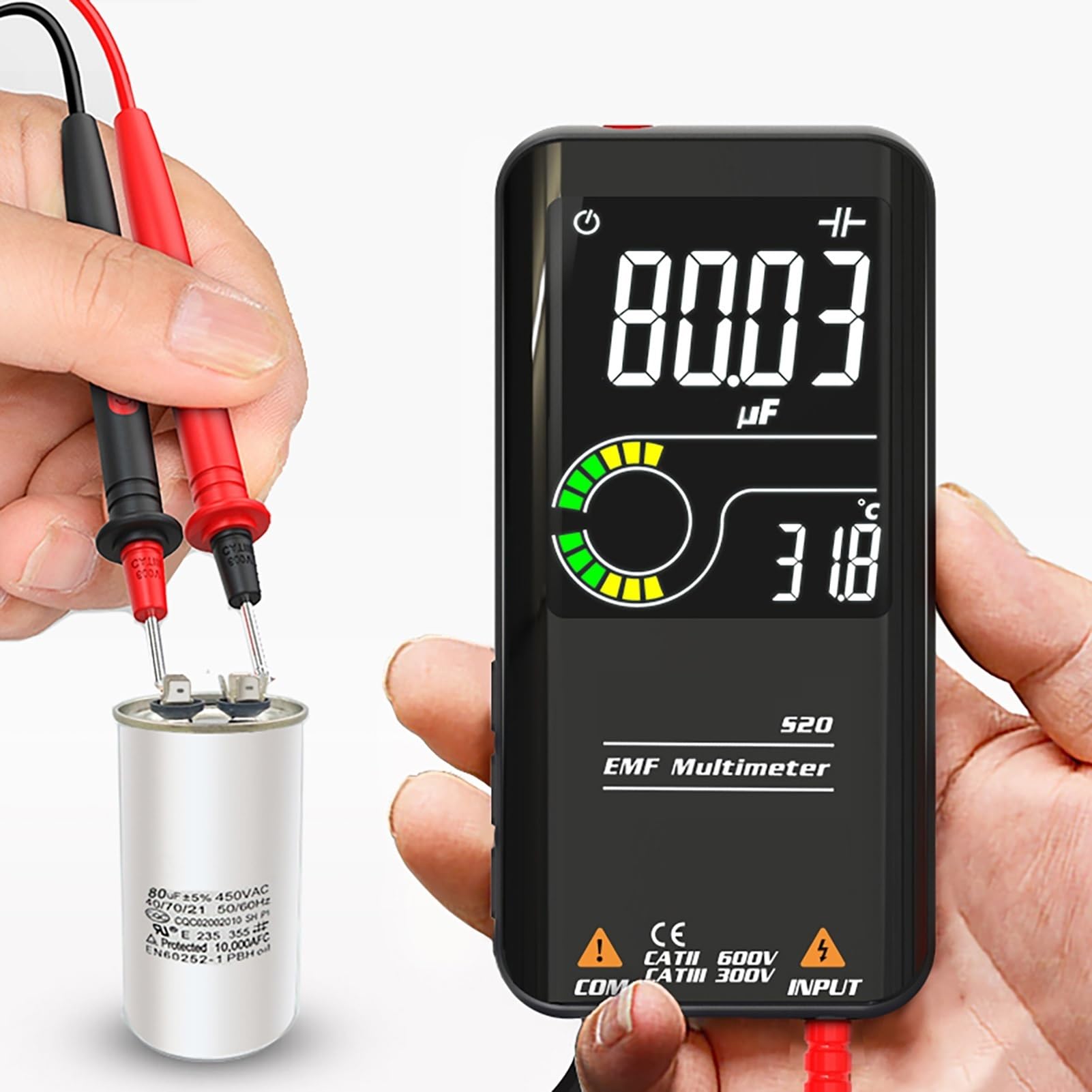 Mierniki pola elektromagnetycznego S20 multimetr cyfrowy multimetr EMF Tester promieniowania elektromagnetycznego Auto zakres 9999 zliczeń uniwersalny miernik promieniowania