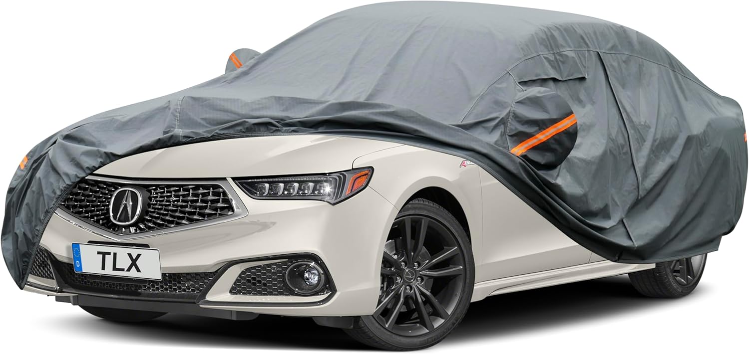 Photo 1 of  Premium Car Cover Custom Fit Acura TLX (2014-2025), 16 Layers Heavy Duty Car Cover Waterproof All Weather with Zipper Door for Sun Rain Snow Dust Uv Protection 