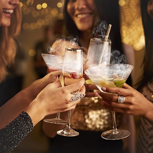 Miniatura 8 de Juego de ahumador de cóctel, kit de ahumador de cóctel con antorcha, kit de whisky antiguo, kit de ahumador de bourbon con 4 sabores de virutas de