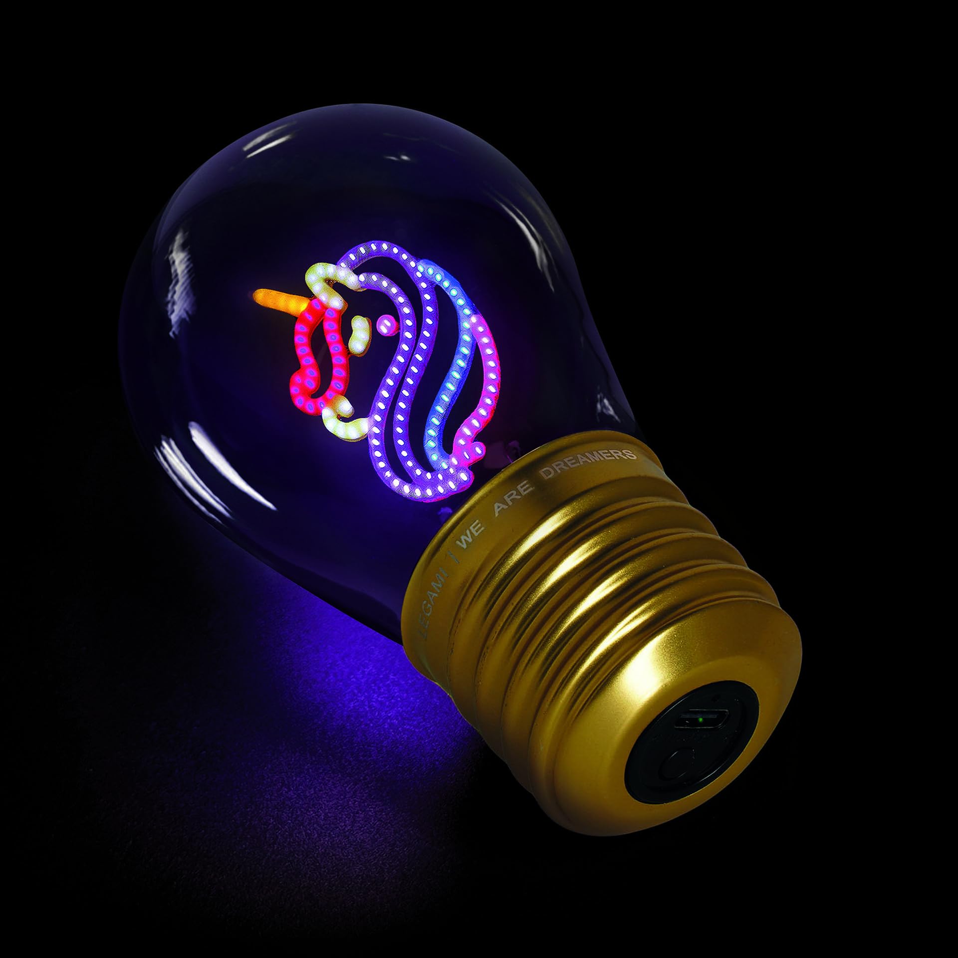 Lampe De Table Ampoule Fantôme Rechargeable - Thème Halloween, Sans Fil, USB-C, Hauteur 11.2 Cm