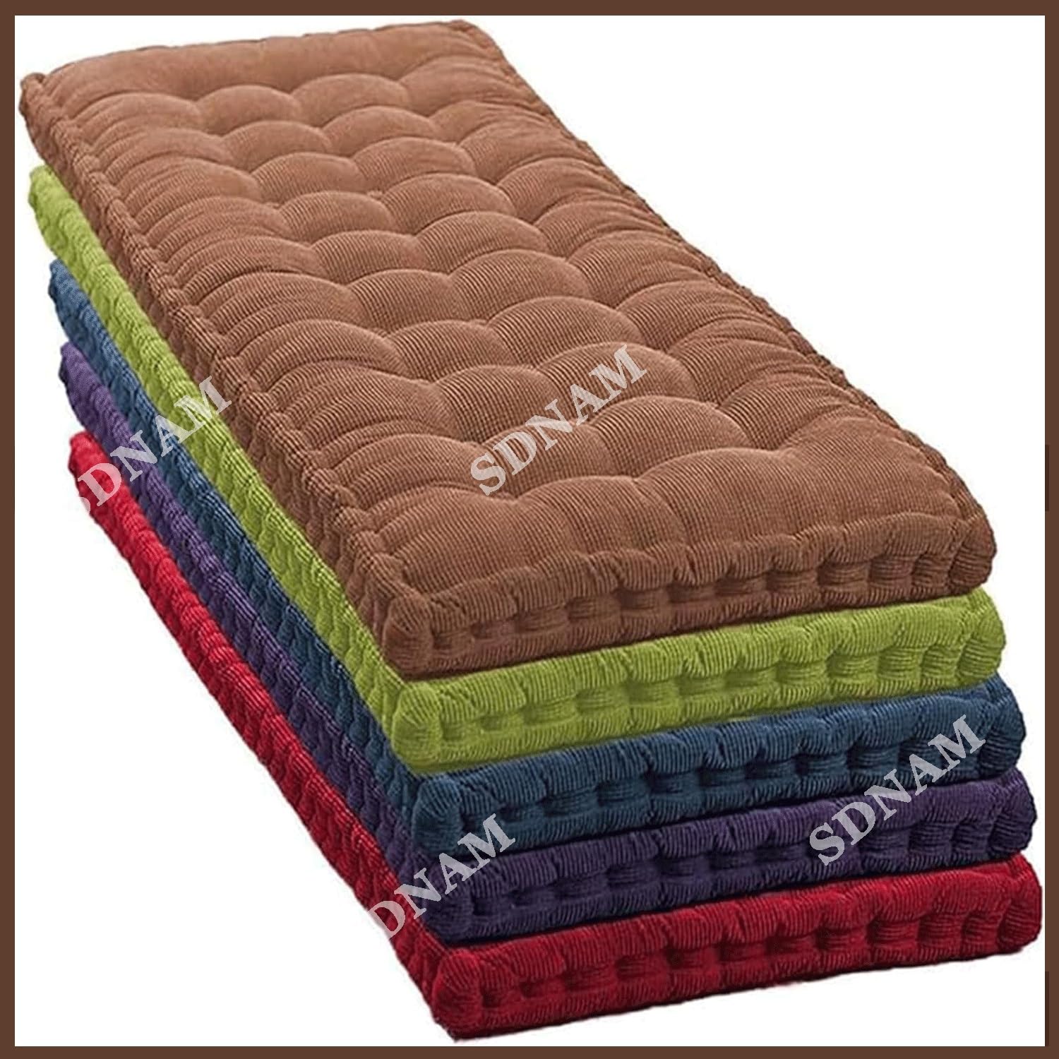 8-10cm Dickes Bankauflage Bankkissen, Sitzkissen Bank Sitzauflage Innen Outdoor, Gute Qualität Waschbare Gartenbank Auflage, Rechteck Sitzkissen Groß Für Stuhl Boden Bürostuhl(7F,100x35cm/39.37x13.78i