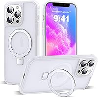 Vista 160 de Funda de grado militar compatible con iPhone 14 Plus de 6.7 pulgadas, con soporte magnético invisible tipo anillo, compatible con MagSafe y gran