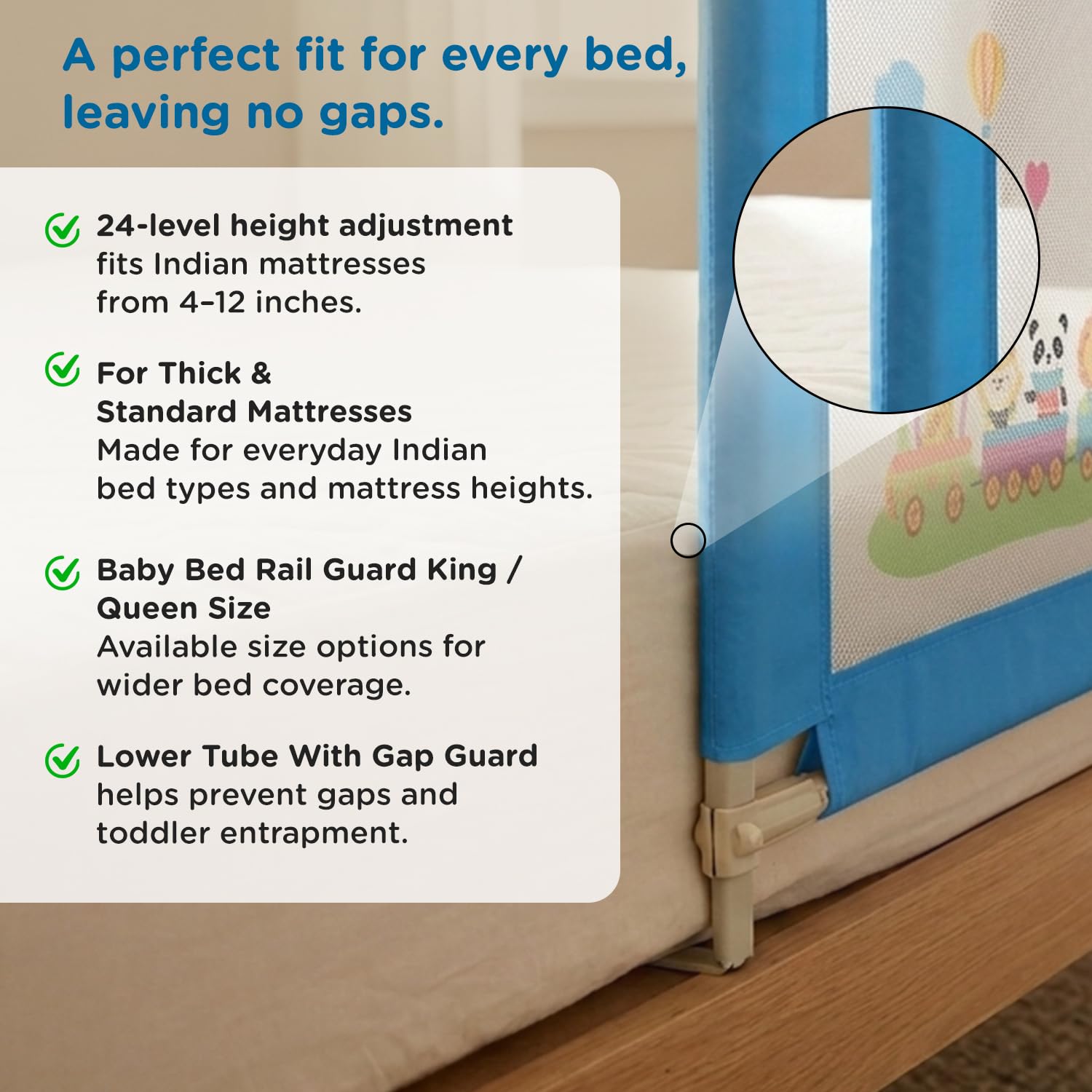 Mee Mee Bed Rail Guard - Baby Safety Rail -4