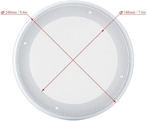 Miniatura 7 de Wendry Cubierta de altavoz, cubierta de audio para rejilla de altavoz de 6.58 pulgadas, cubierta de altavoz de malla metálica circular decorativa,