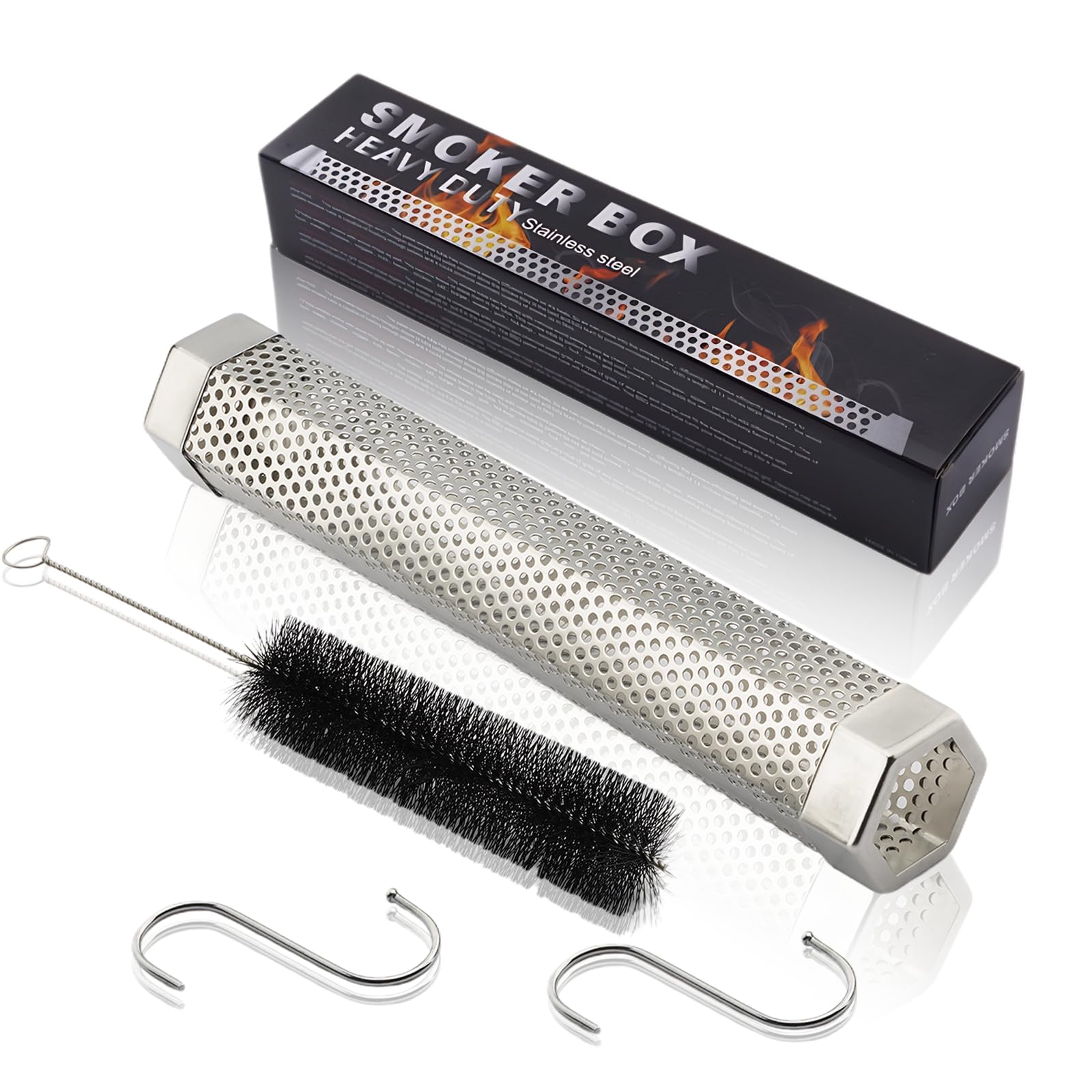 12'' Stainless Steel Smoke Tube For Pellet Smoke, Pellet Smoker Tube, Cold Cheese Smoker Generator For Smoker,Smoke Box