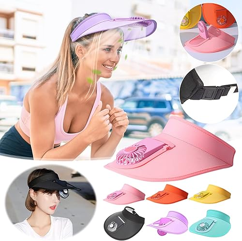 Miniatura 3 de Sombrero de ventilador solar con protección solar, ventilador recargable USB con 3 velocidades, tamaño ajustable, batería de larga duración, fresco