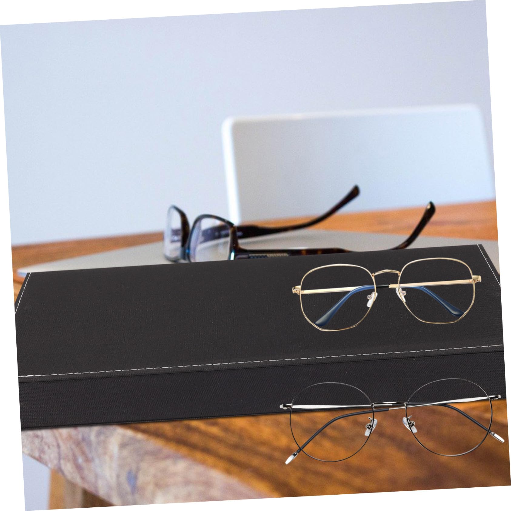 ULTECHNOVO 2piezas Organizador De Gafas De Sol y Lentes Estuche De Almacenamiento Ranuras Caja De Exhibición y Elegante Protección contra Agua y Suciedad para Uso Diario