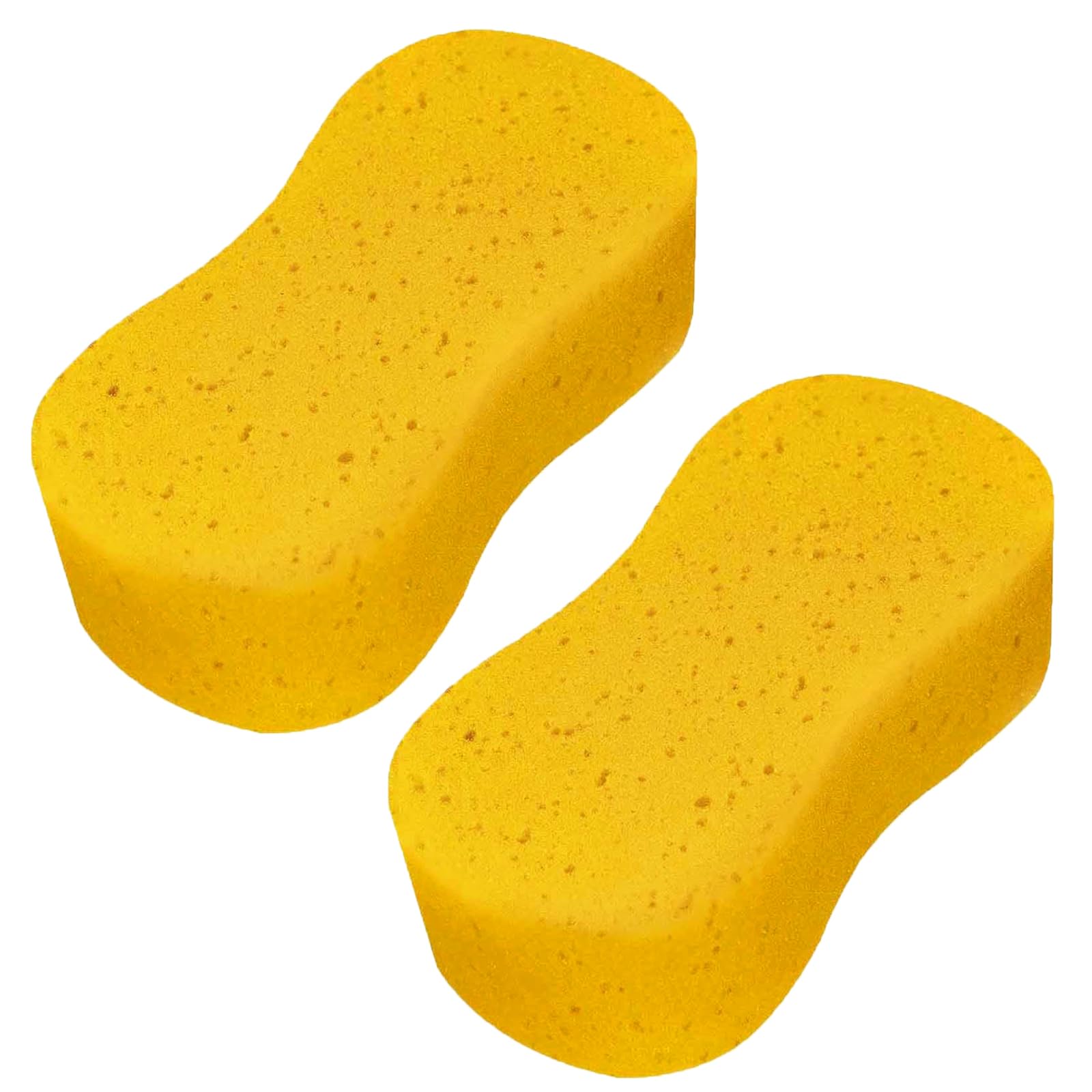 2 Pcs Jumbo Sponges,Car Sponge,Car Wash Sponge,Super Absorbent Car Sponge Washing Windows and Anti Scratch Technology For Wheels, Windscreen Bodywork For Car Cleaning (Yellow)