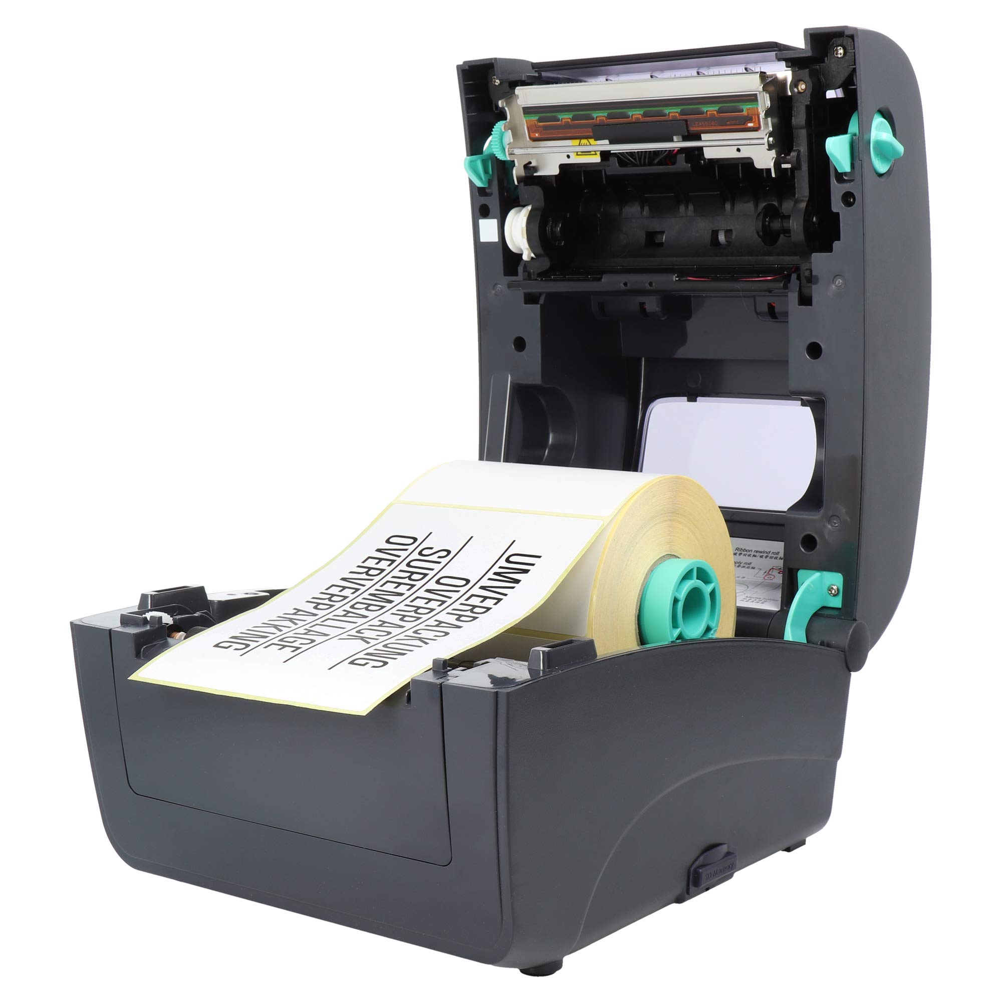 TSC TC200 Impresora con Borde Rasgado - 203 dpi - Transferencia térmica Directa - 108 mm de Ancho máximo de impresión, LAN, Paralelo, Serie (RS-232), interfaces USB, Azul Marino