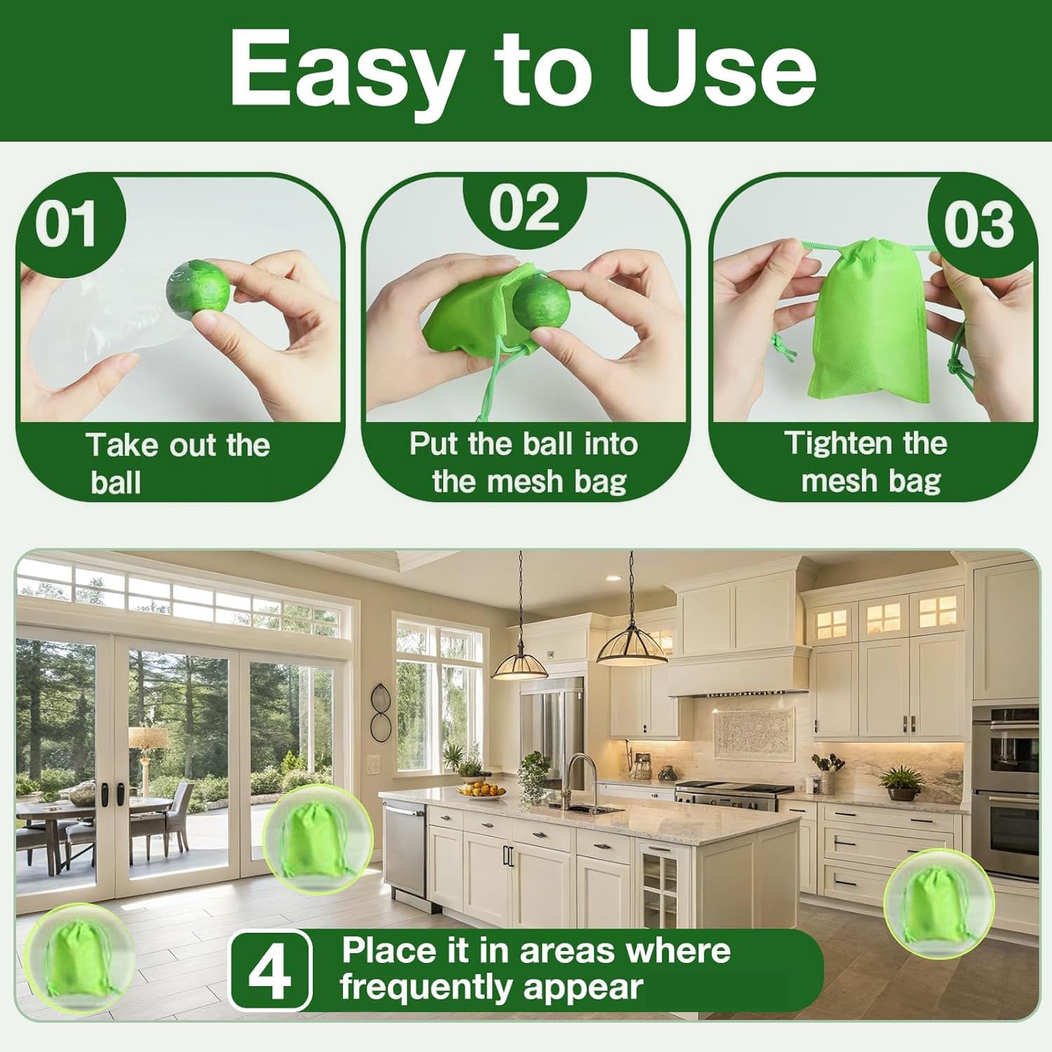 10-Pack 𝐌𝐨𝐮𝐬𝐞 𝐑𝐨𝐝𝐞𝐧𝐭 𝐑𝐞𝐩𝐞𝐥𝐥𝐞𝐧𝐭 Peppermint Oil Balls for Indoor and Outdoor, Against 𝐌𝐢𝐜𝐞, 𝐂𝐨𝐜𝐤𝐫𝐨𝐚𝐜𝐡𝐞𝐬 — view 2